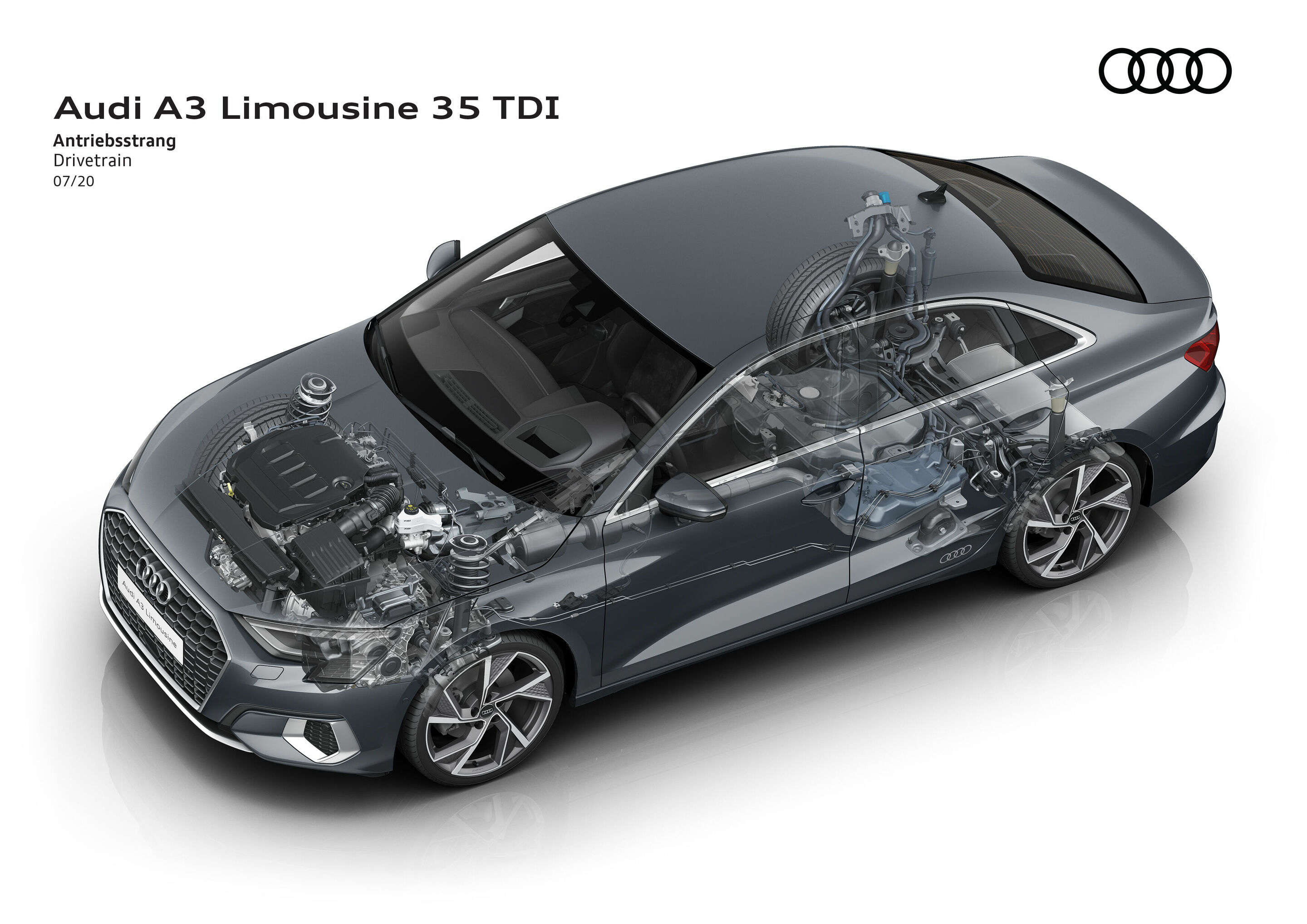 Illustration - Audi A3 Limousine - Antriebsstrang
