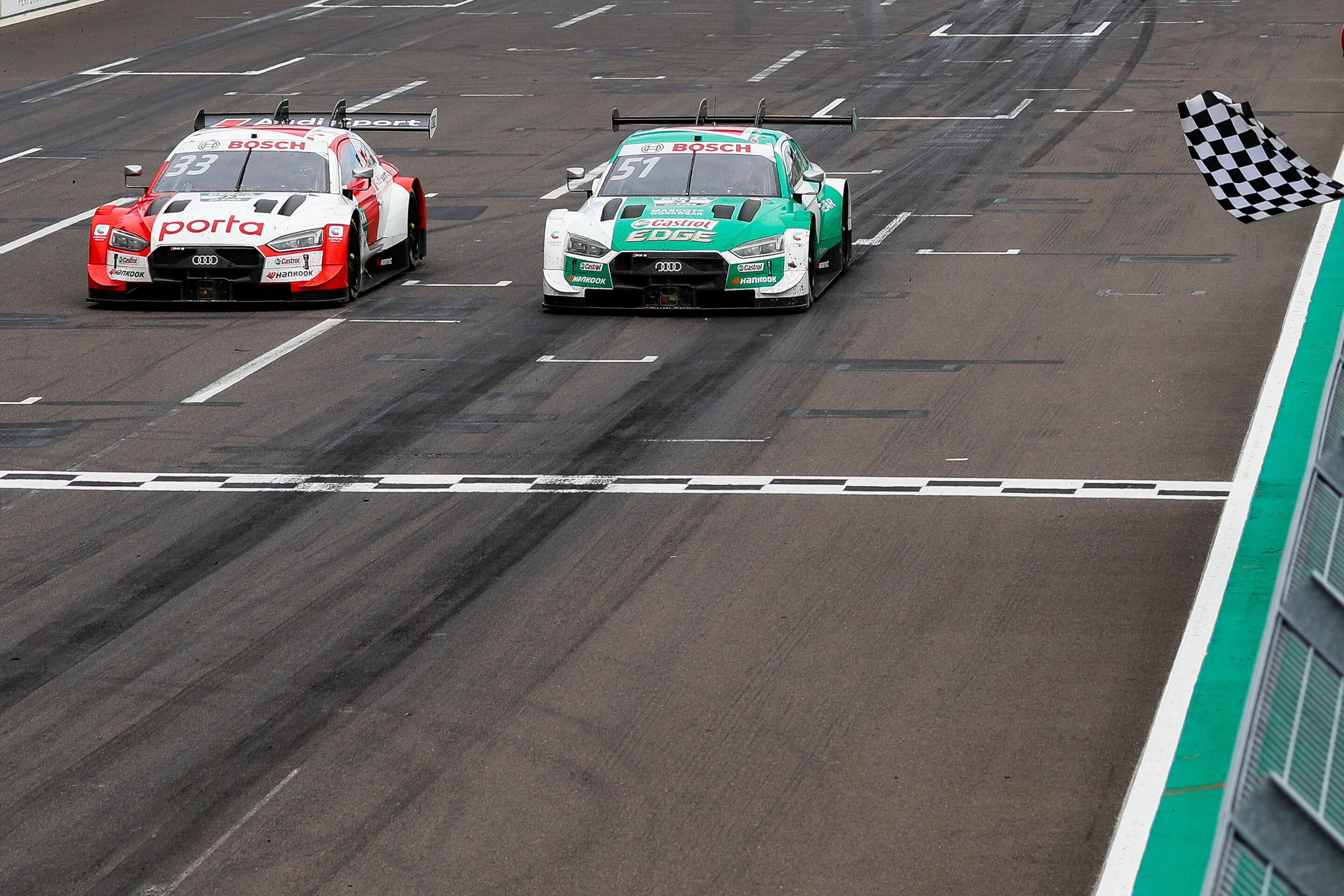DTM 2020, Lausitzring - Audi Sport RS 5 DTM #33 (Audi Sport Team Rosberg), René Rast, Castrol EDGE Audi RS 5 DTM #51 (Audi Sport Team Abt Sportsline), Nico Müller