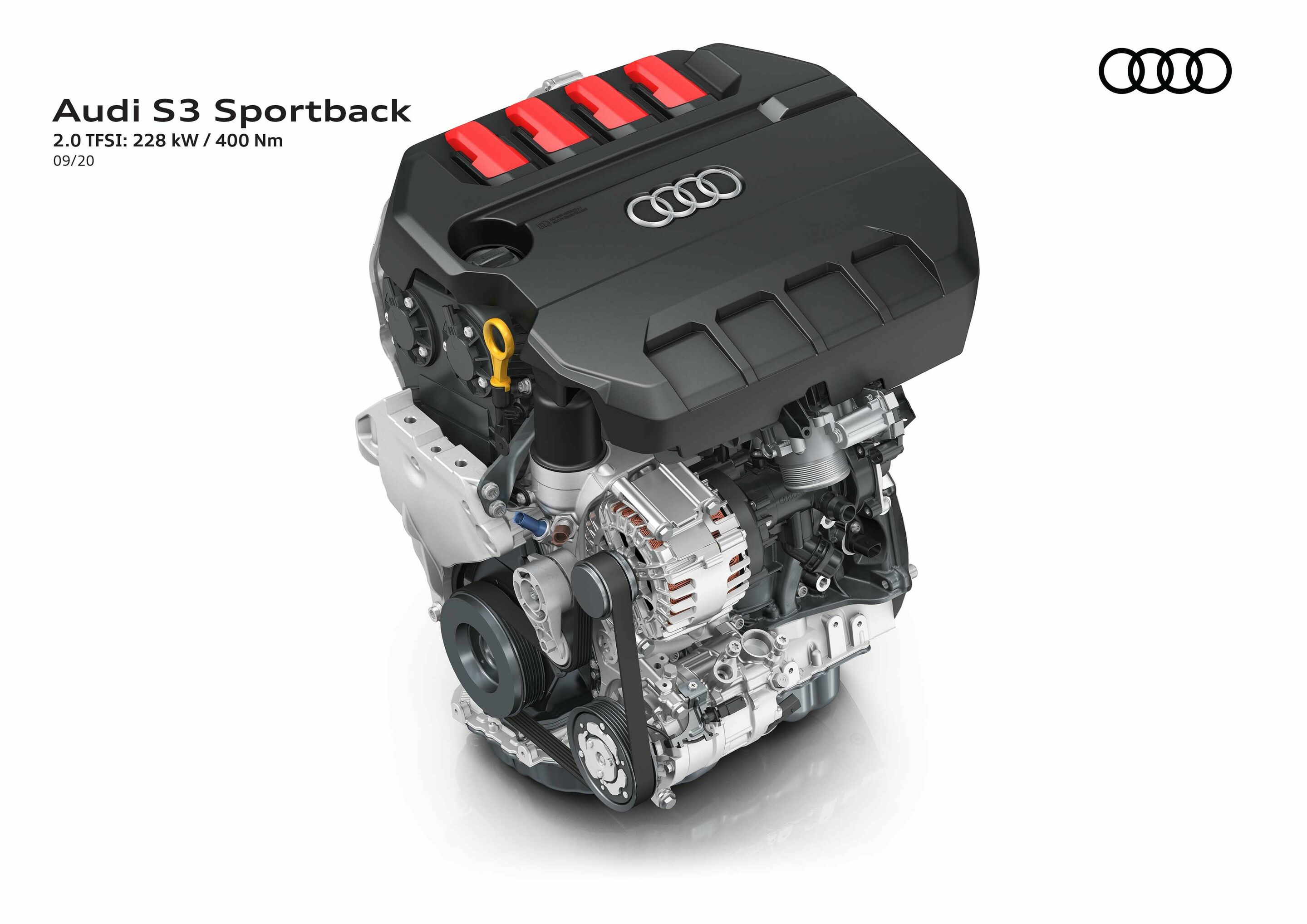 Audi S3 Sportback - 2.0 TFSI: 228 kW / 400 Nm