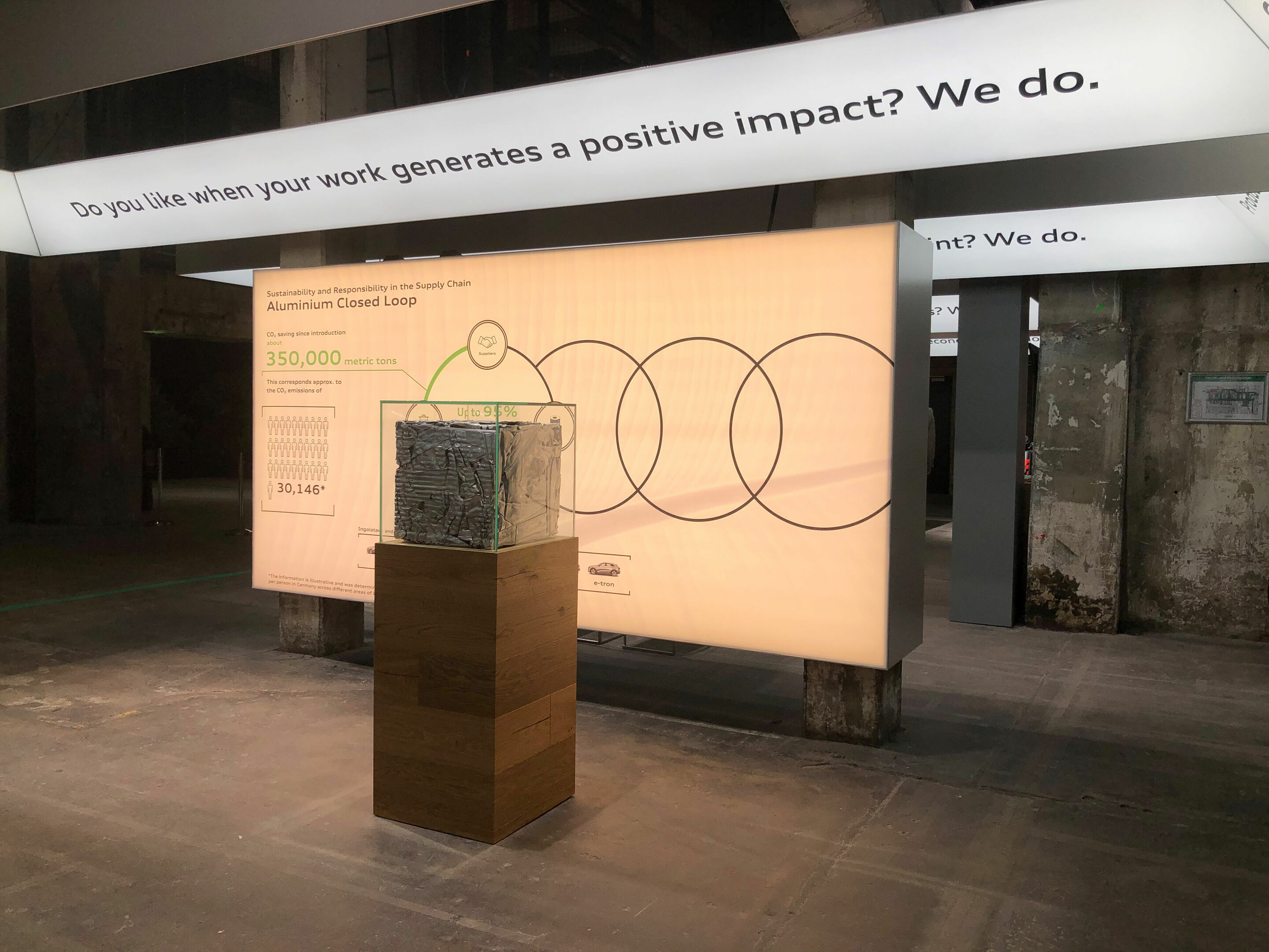A story about tomorrow: Audi beim GREENTECH FESTIVAL - Großes Potential liegt im Einsatz grüner Energie, innovativen Recycling-Konzepten und dem Verwenden von Sekundärmaterial. Audi führt beispielsweise den Werkstoff Aluminium in einem geschlossenen Kreislauf...