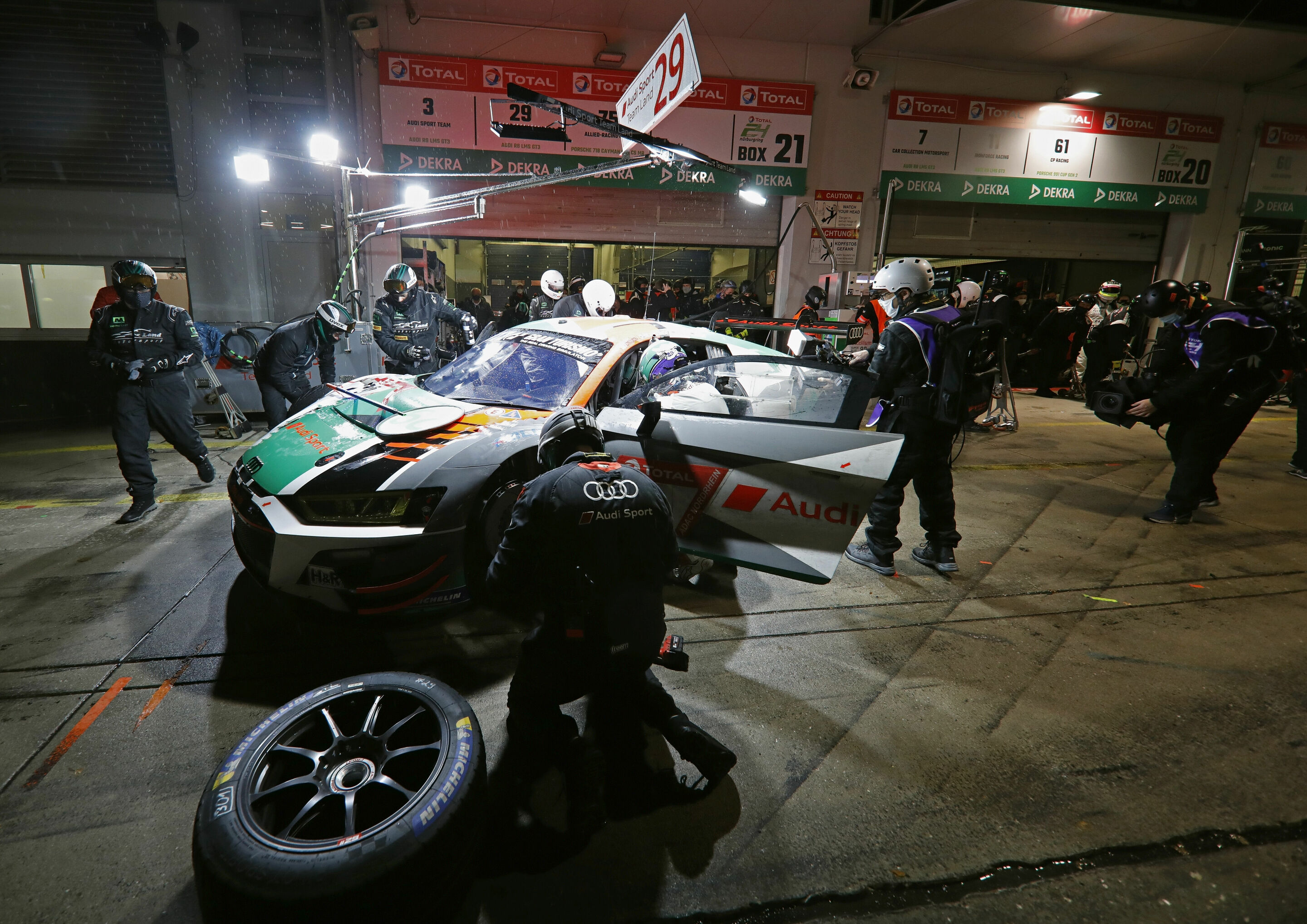 24h Nürburgring 2020 - Audi R8 LMS #29 (Audi Sport Team Land), Mattia Drudi/Kelvin van der Linde/Christopher Mies/René Rast