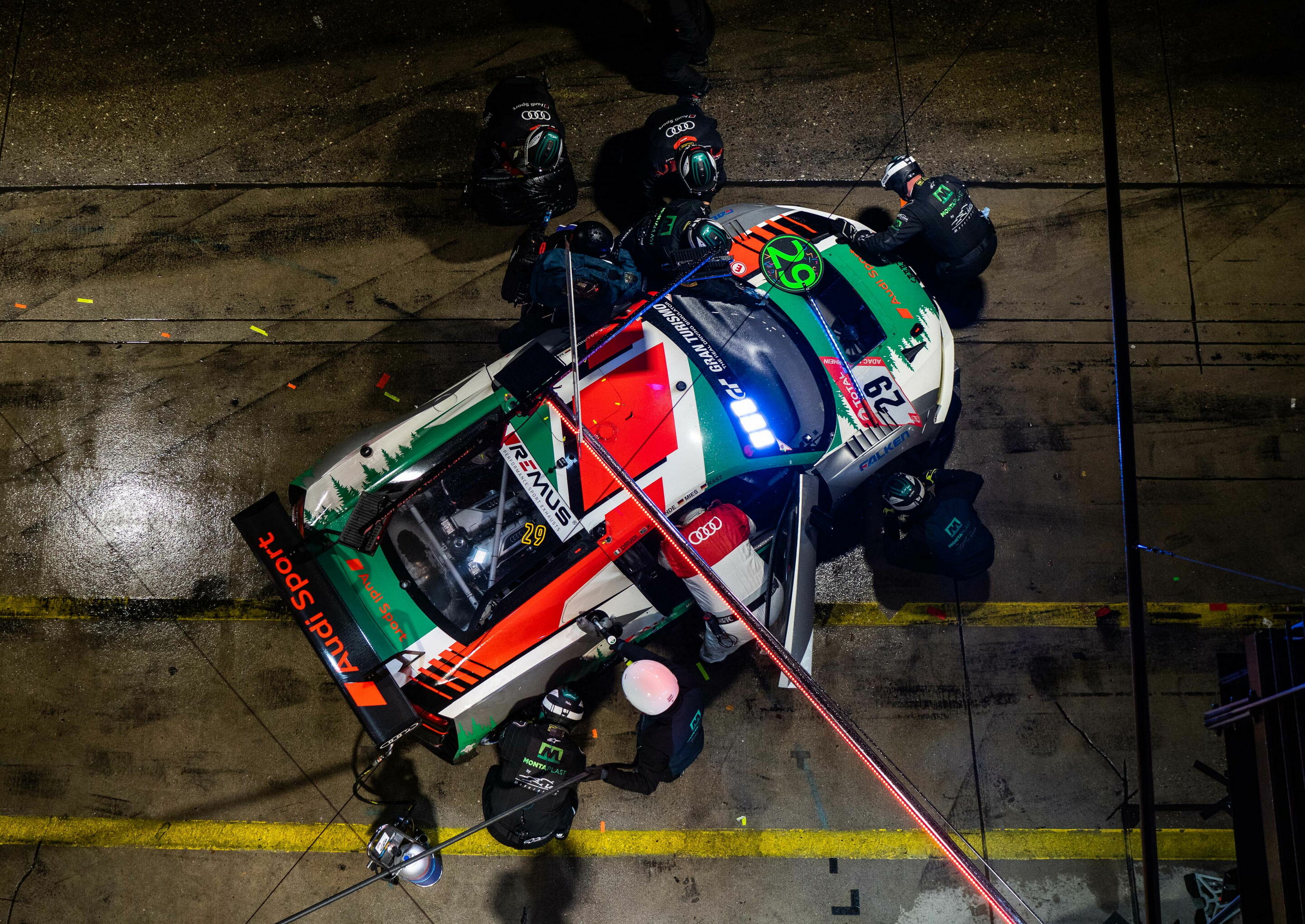24h Nürburgring 2020 - Audi R8 LMS #29 (Audi Sport Team Land), Mattia Drudi/Kelvin van der Linde/Christopher Mies/René Rast