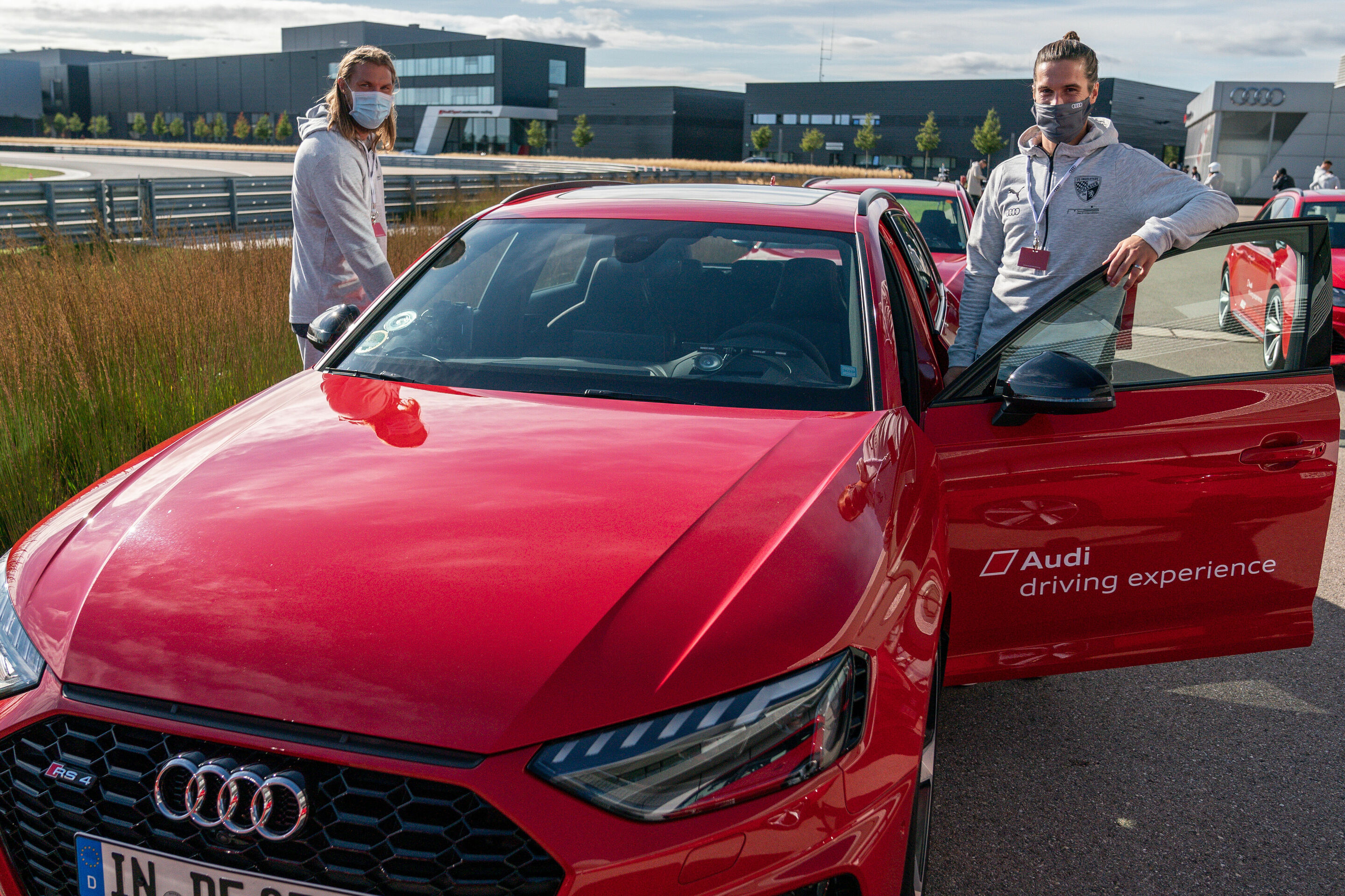 FC Ingolstadt 04 at the Audi driving experience - Björn Paulsen, Jonatan Kotzke