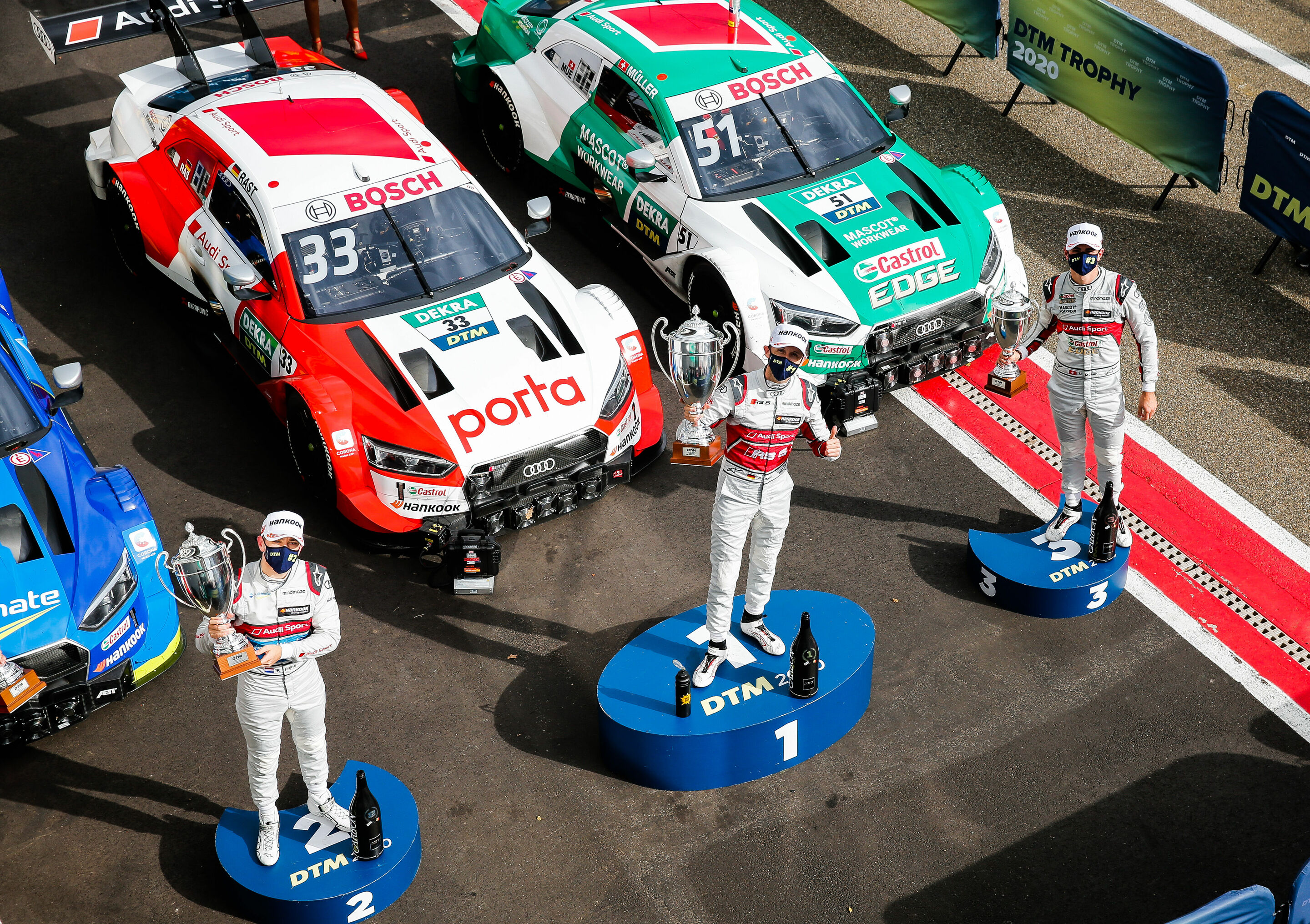 DTM 2020, Zolder I - Robin Frijns, René Rast, Nico Müller