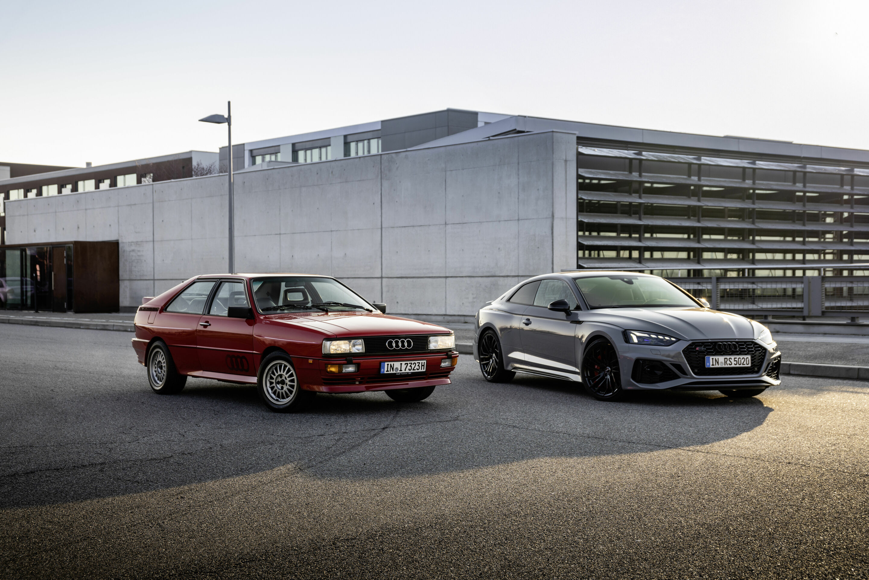 Audi RS 5 meets historic Audi quattro - 40 years of quattro