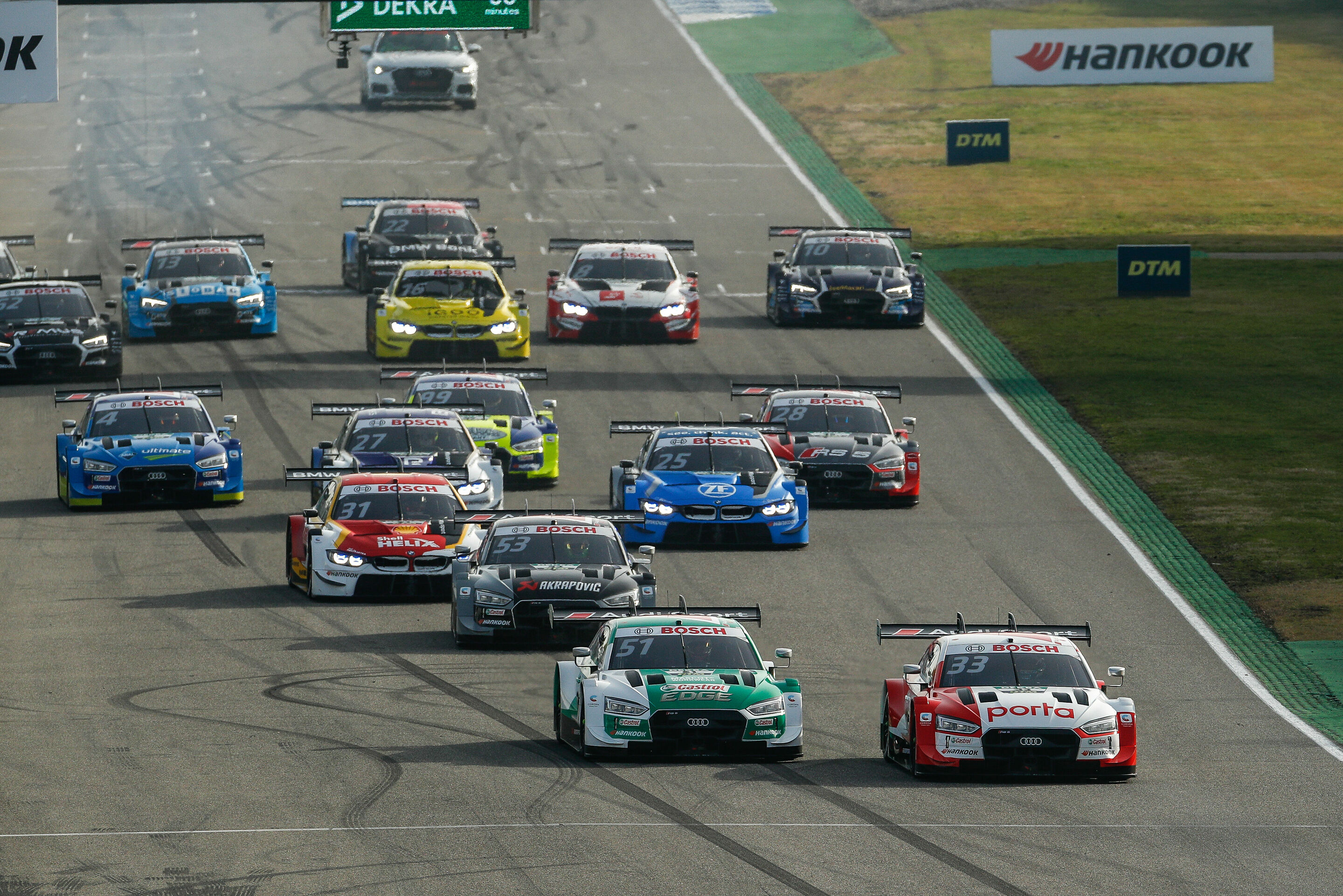 DTM 2020, Finale Hockenheim - Audi Sport RS 5 DTM #33 (Audi Sport Team Rosberg), René Rast; Castrol EDGE Audi RS 5 DTM #51 (Audi Sport Team Abt Sportsline), Nico Müller