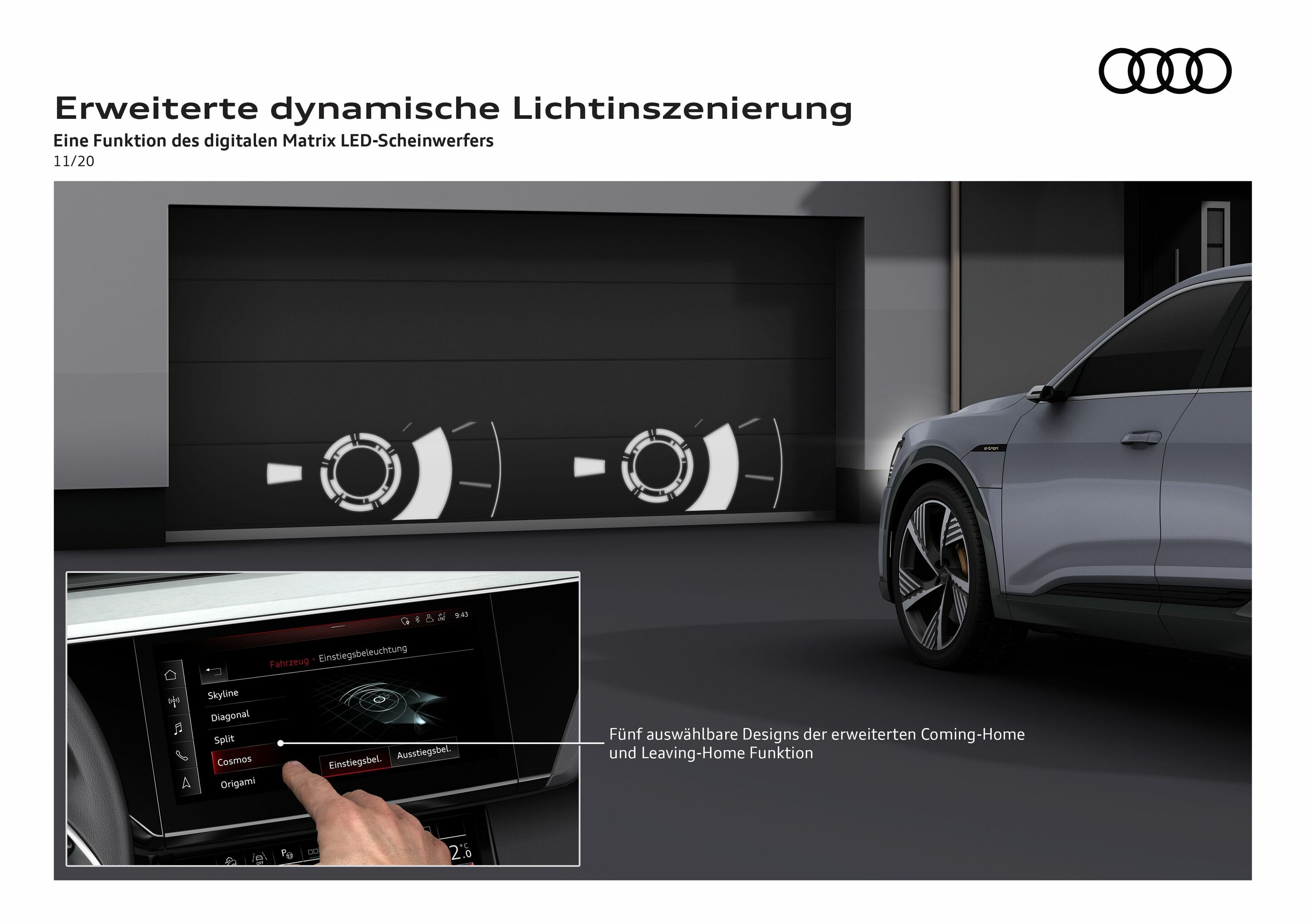 Erweiterte dynamische Lichtinszenierung - eine Funktion des digitalen Matrix LED-Scheinwerfers
