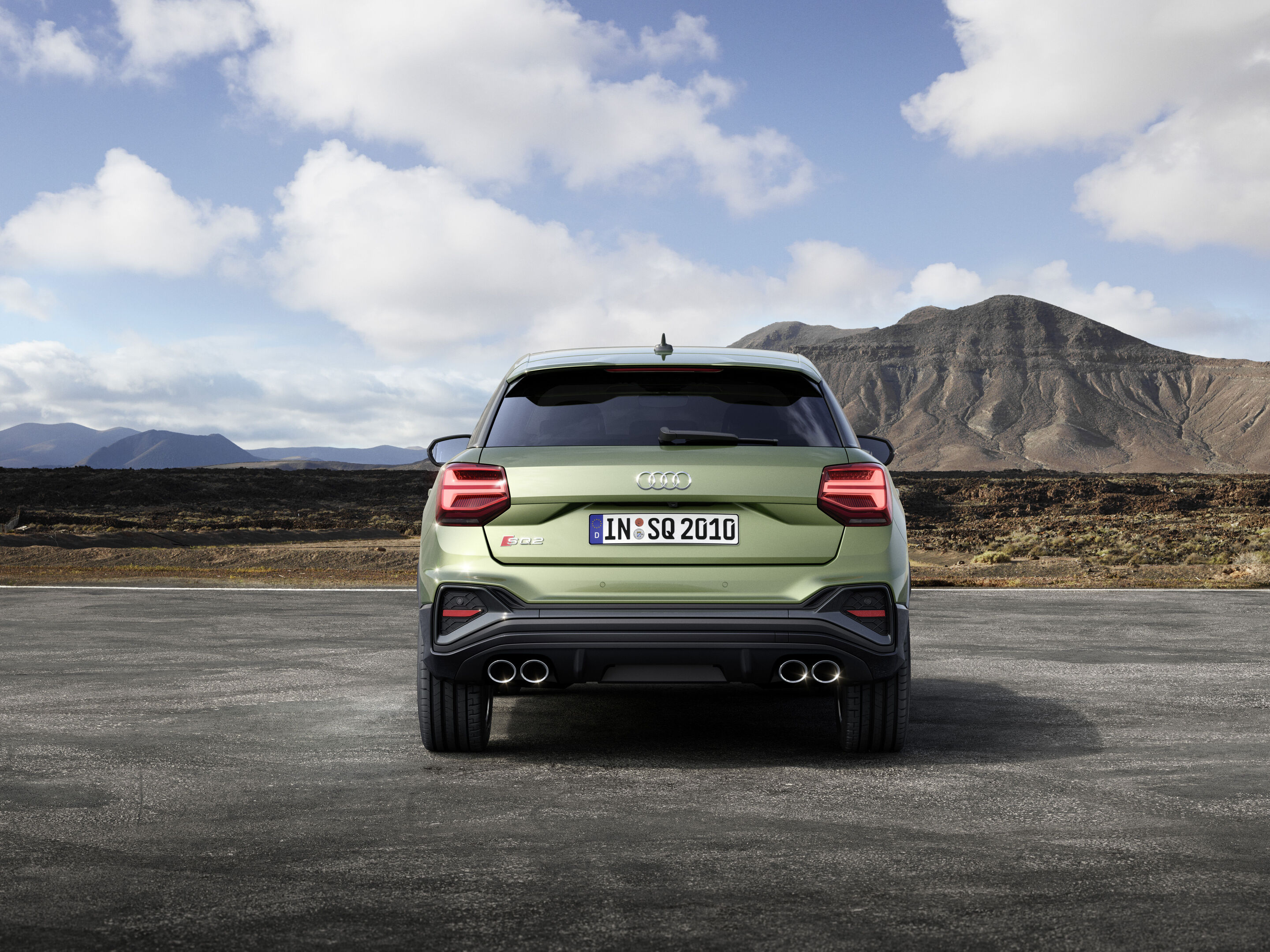 Audi SQ2 (bis 2026) - Standaufnahme
Farbe: Apfelgrün Metallic