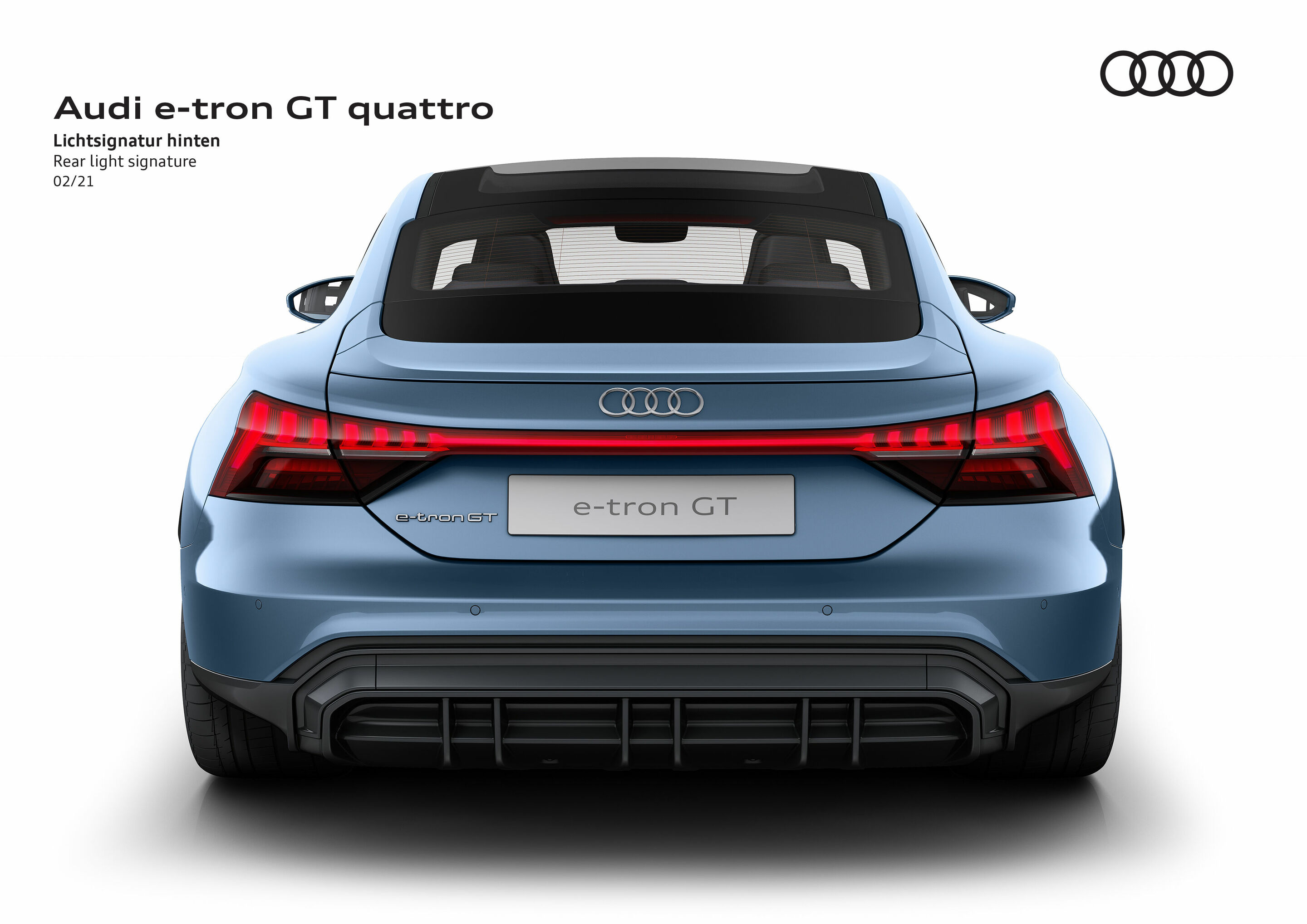 Illustration - Audi e-tron GT quattro - Lichtsignatur hinten