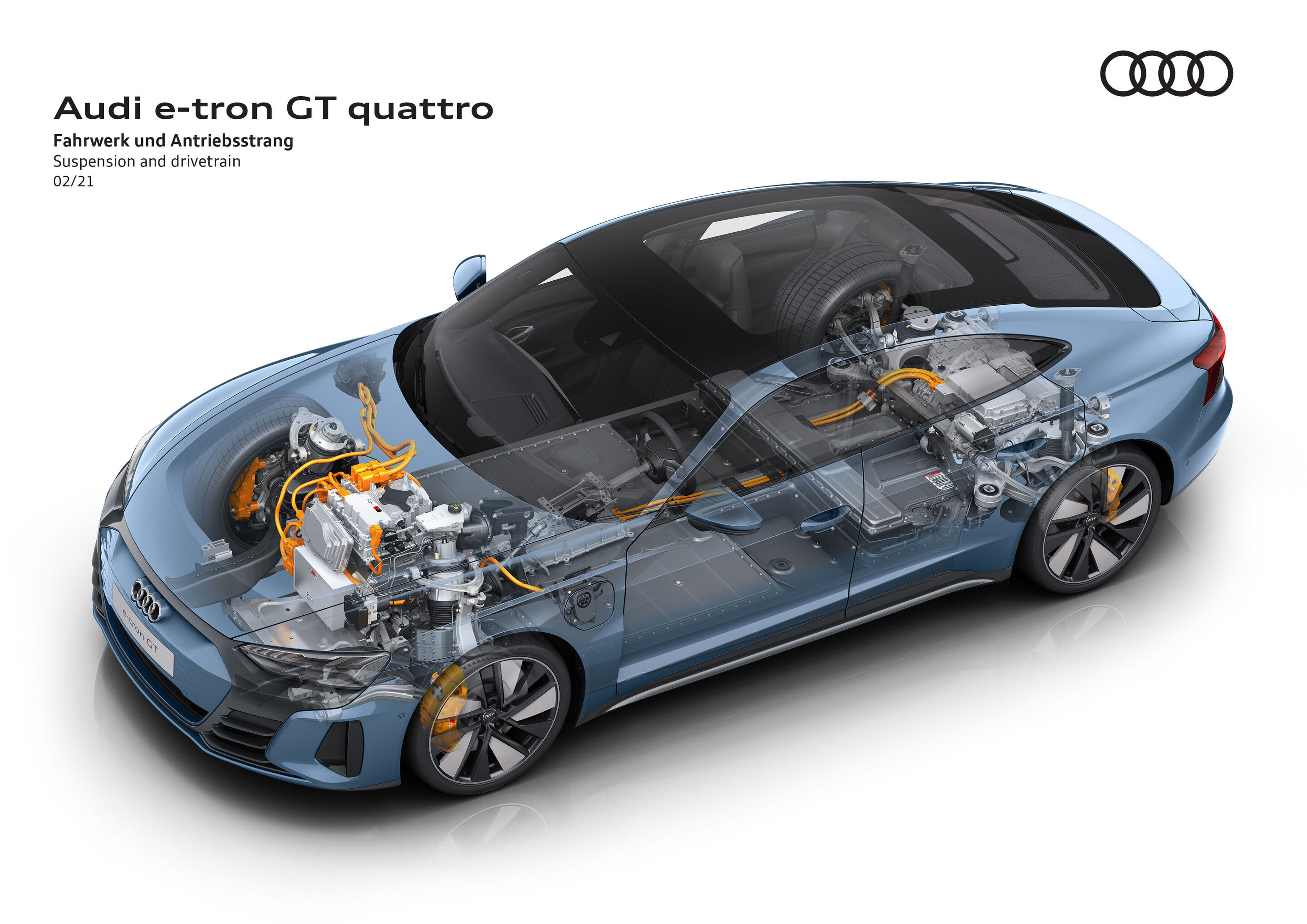 Illustration - Audi e-tron GT quattro - Suspension and drivetrain