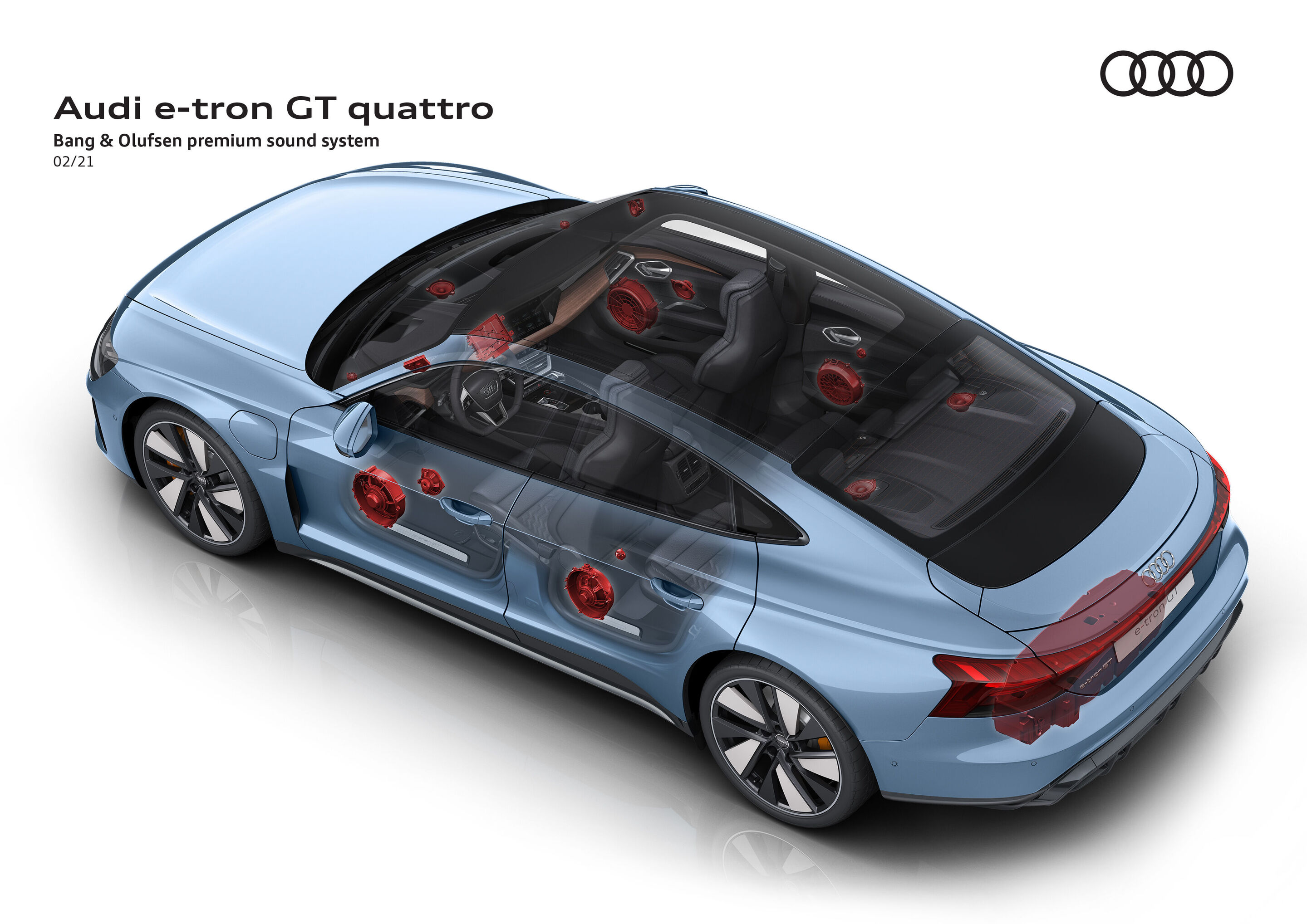Illustration - Audi e-tron GT quattro - Bang & Olufsen premium sound system