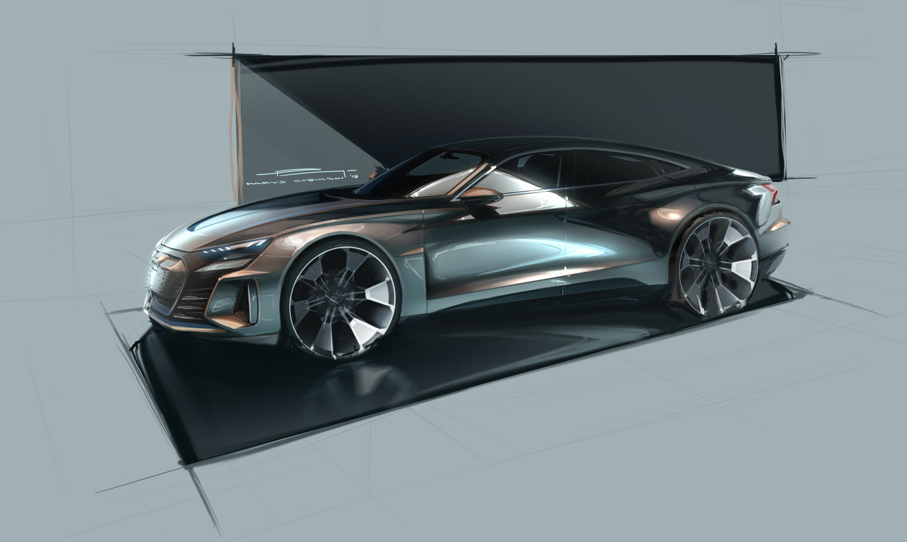 Skizze - Audi e-tron GT - Design Skizze
