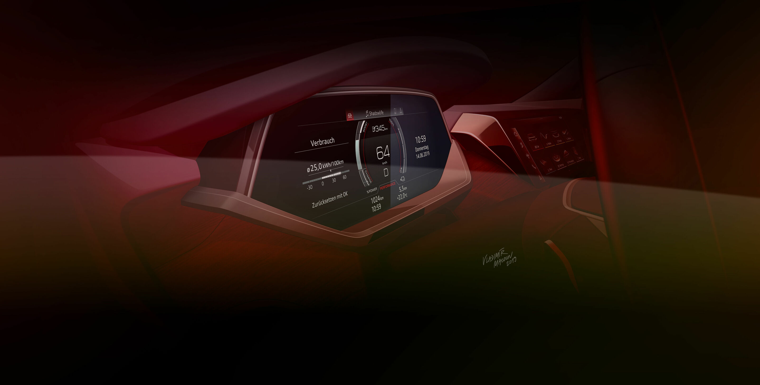 Skizze - Audi e-tron GT - Design Skizze