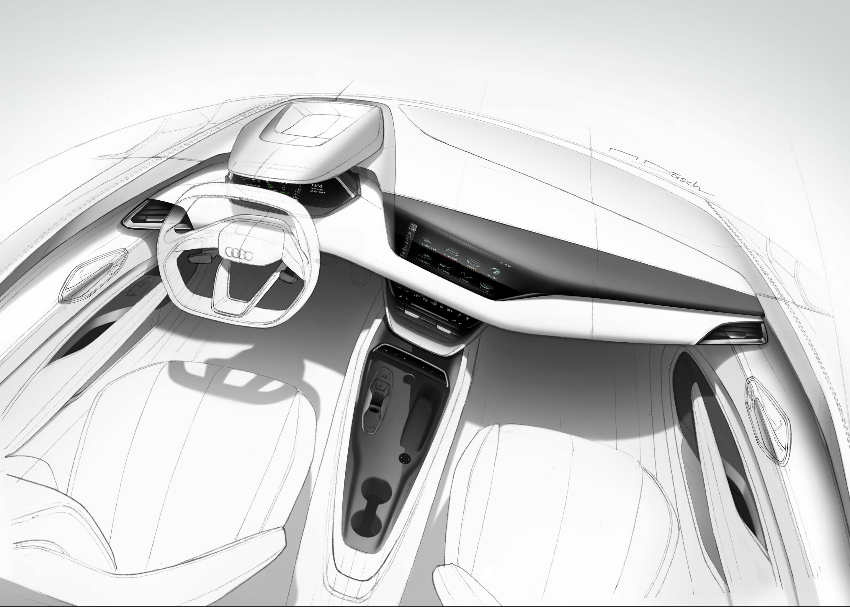 Sketch - Audi e-tron GT - Design sketch