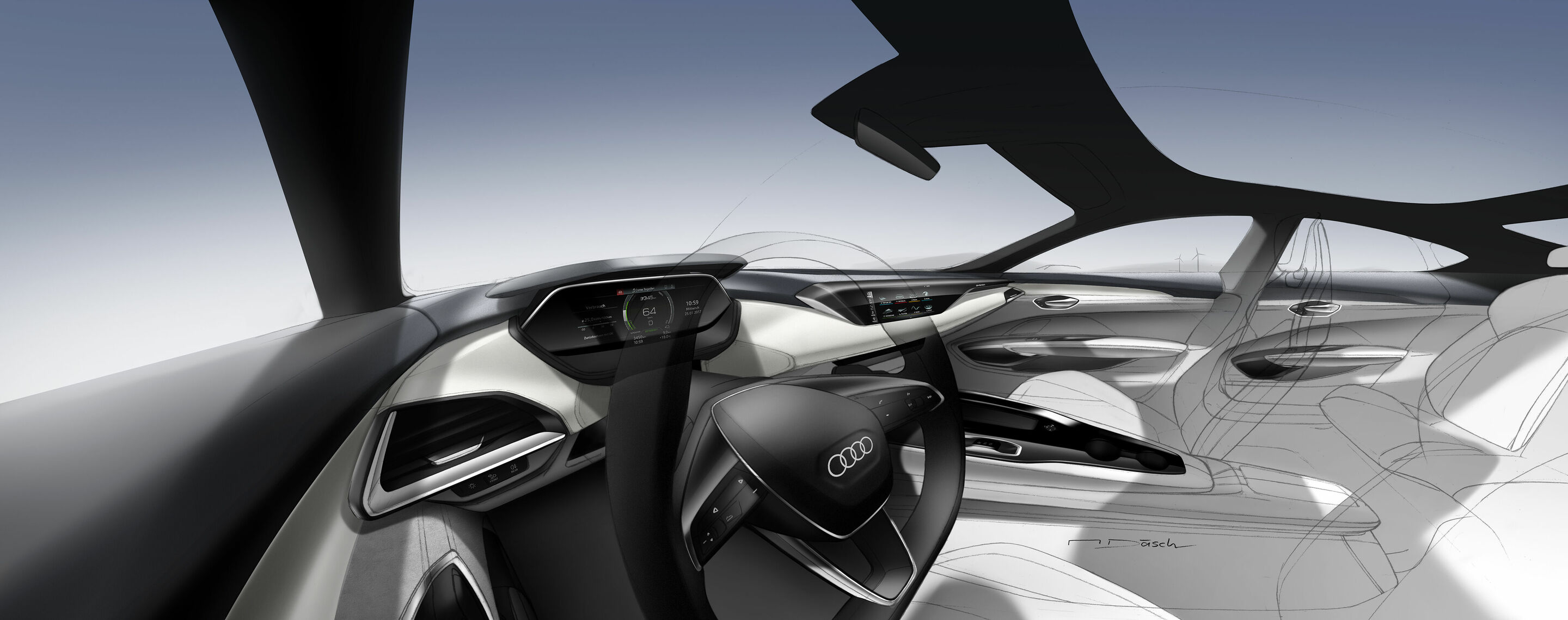 Sketch - Audi e-tron GT - Design sketch