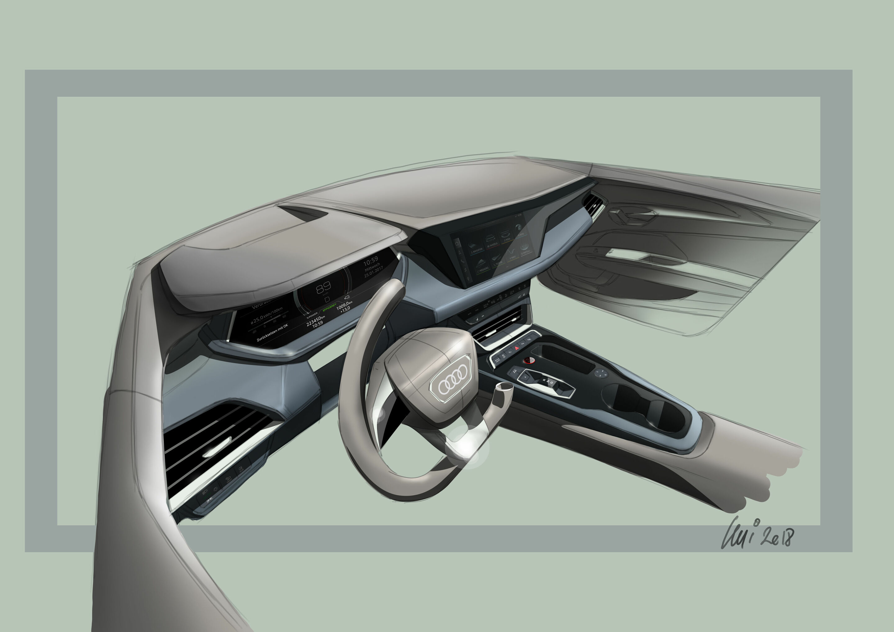 Skizze - Audi e-tron GT - Design Skizze