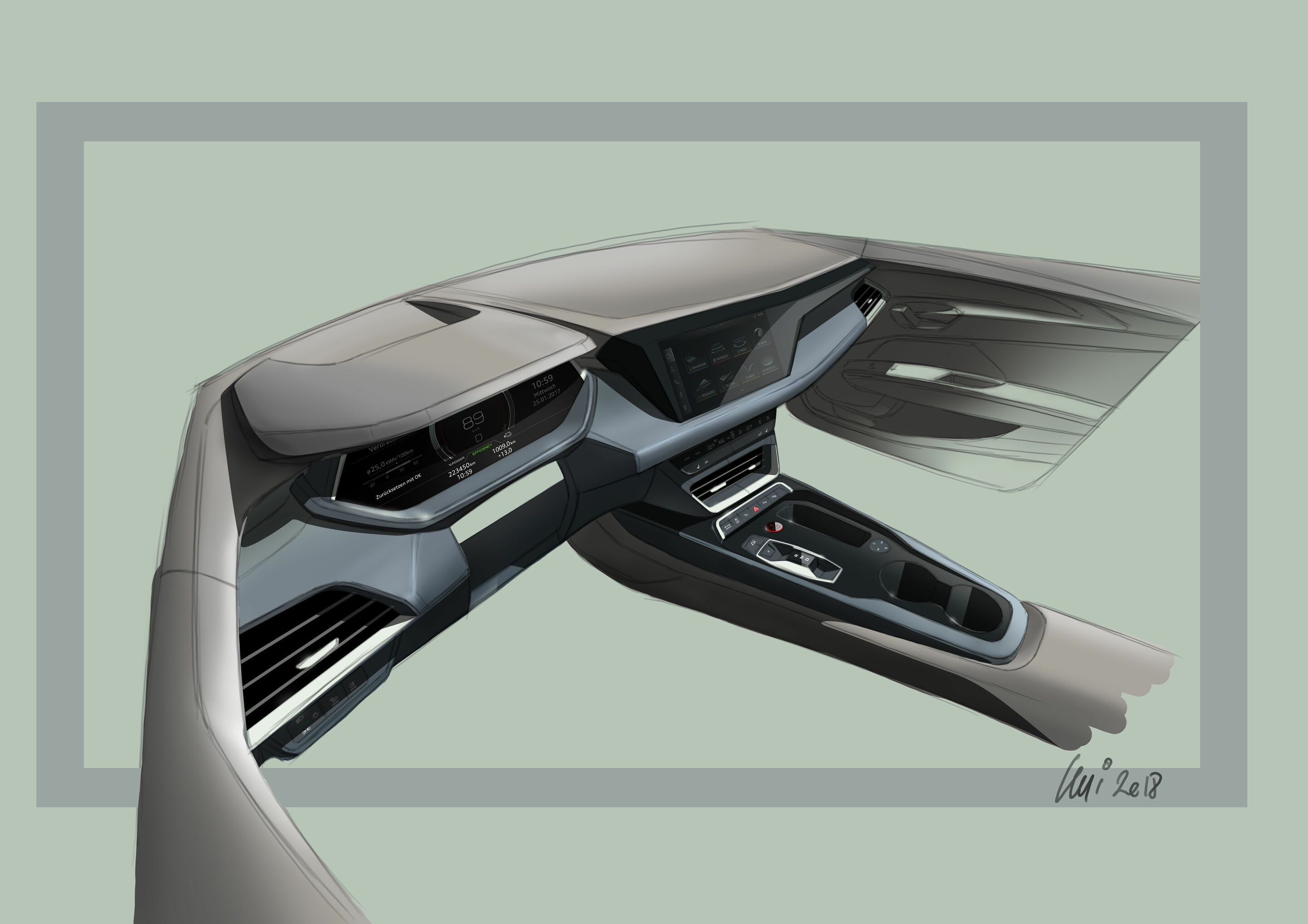Sketch - Audi e-tron GT - Design sketch