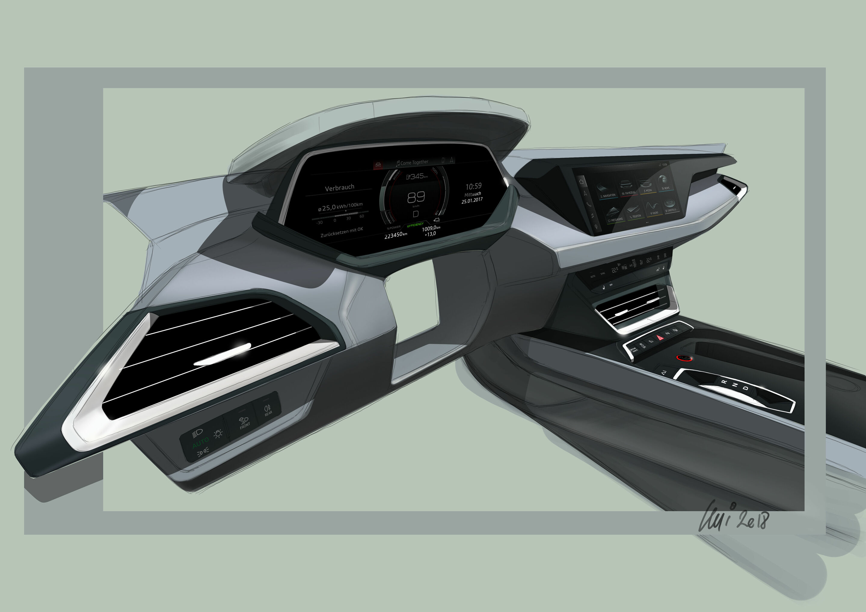 Skizze - Audi e-tron GT - Design Skizze