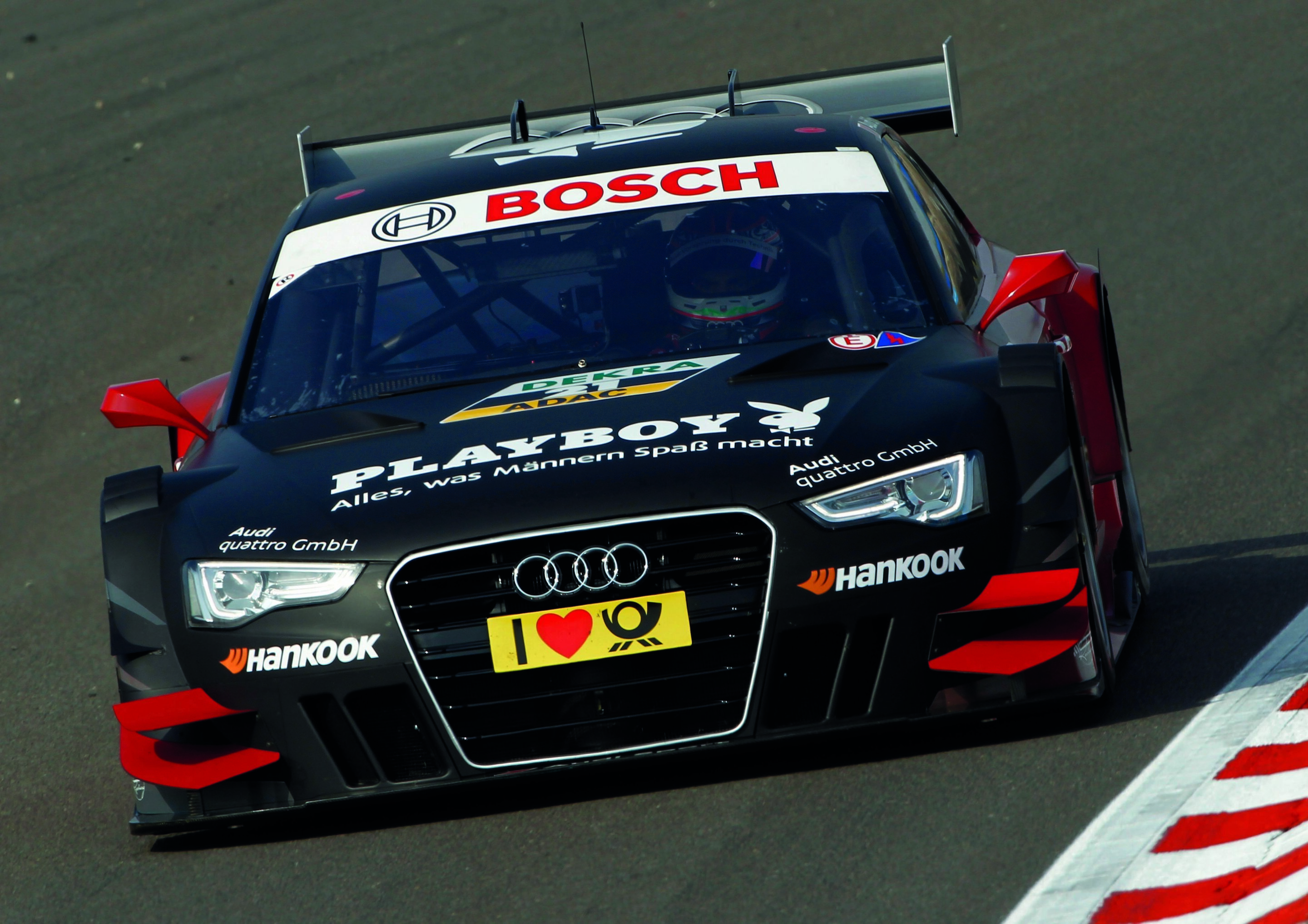 With tailwind to Oschersleben - Edoardo Mortara, Playboy Audi A5 DTM #21 (Audi Sport Team Rosberg)