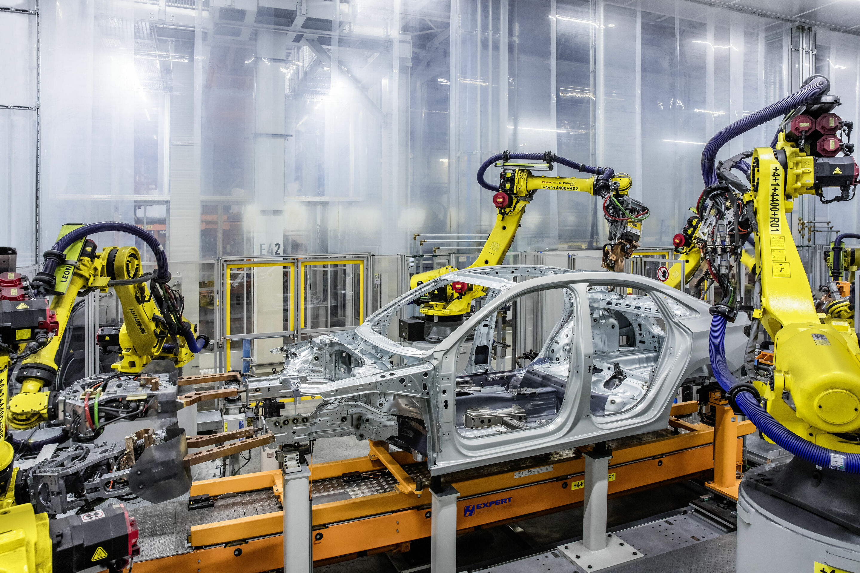 Audi Site Ingolstadt - Production of Audi A3 Limousine: Body shop – Putting together the body-in-white