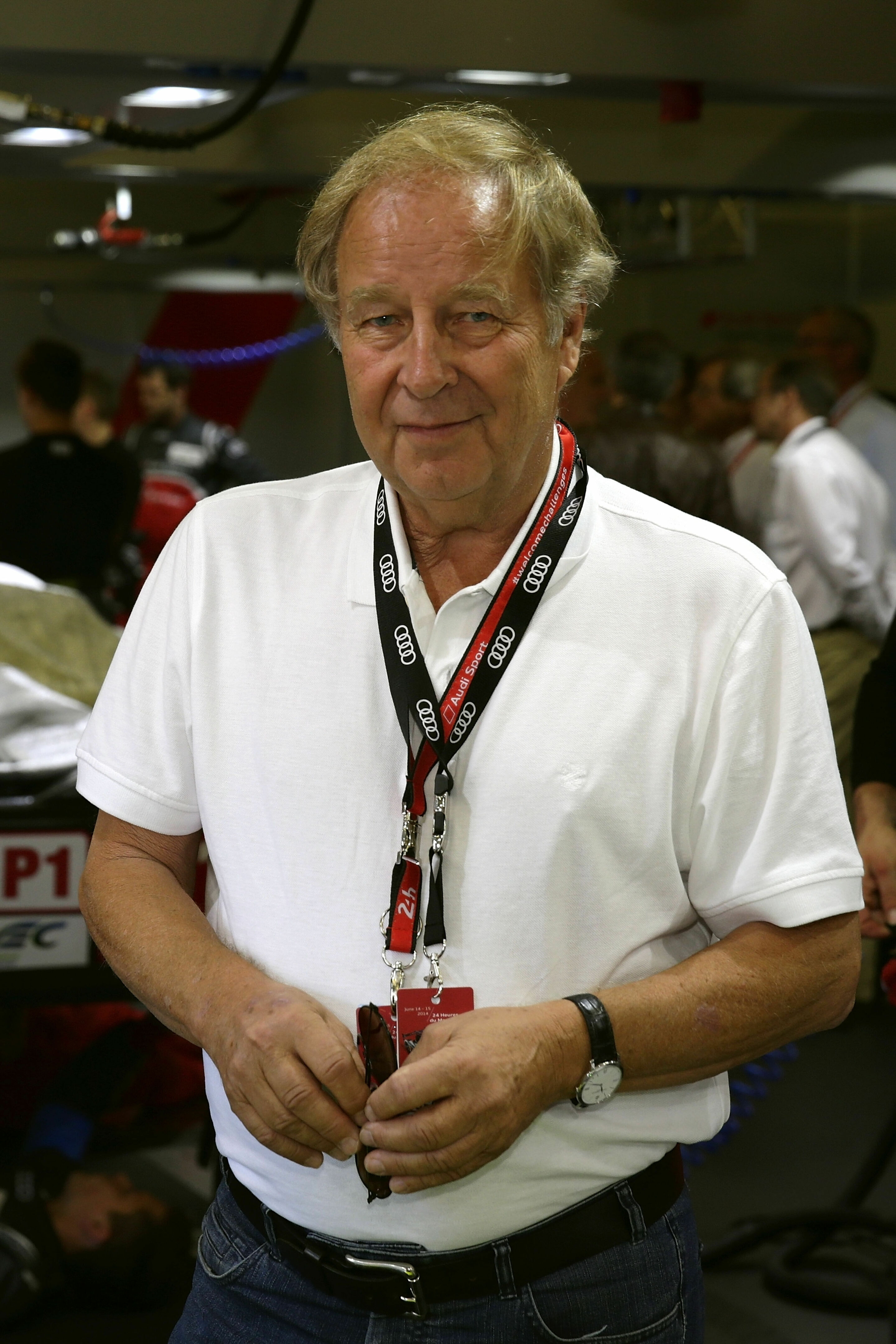 24h Le Mans 2014 - Hannu Mikkola beim Besuch der 24 Stunden von Le Mans 2014