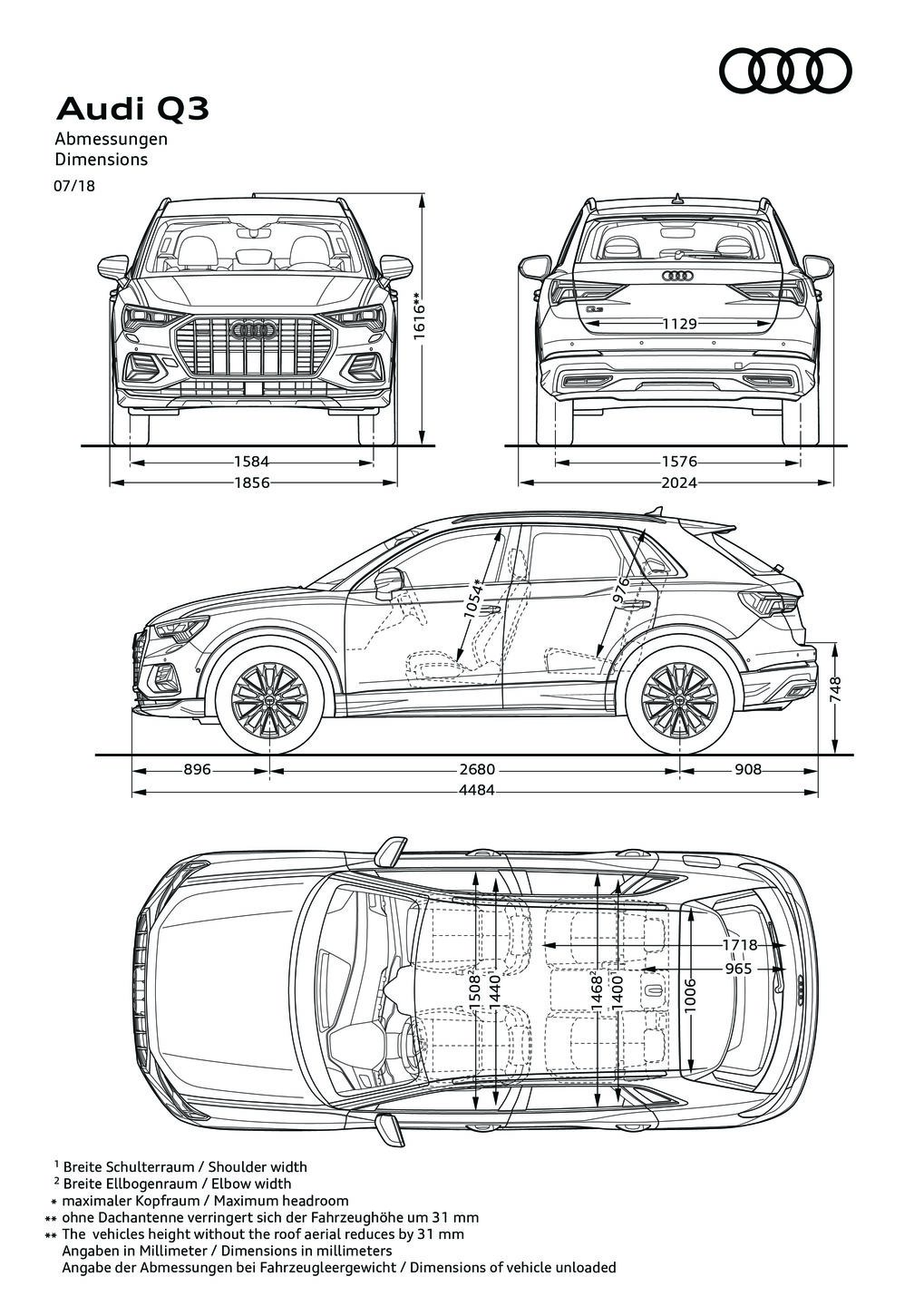 Abmessungen Q3