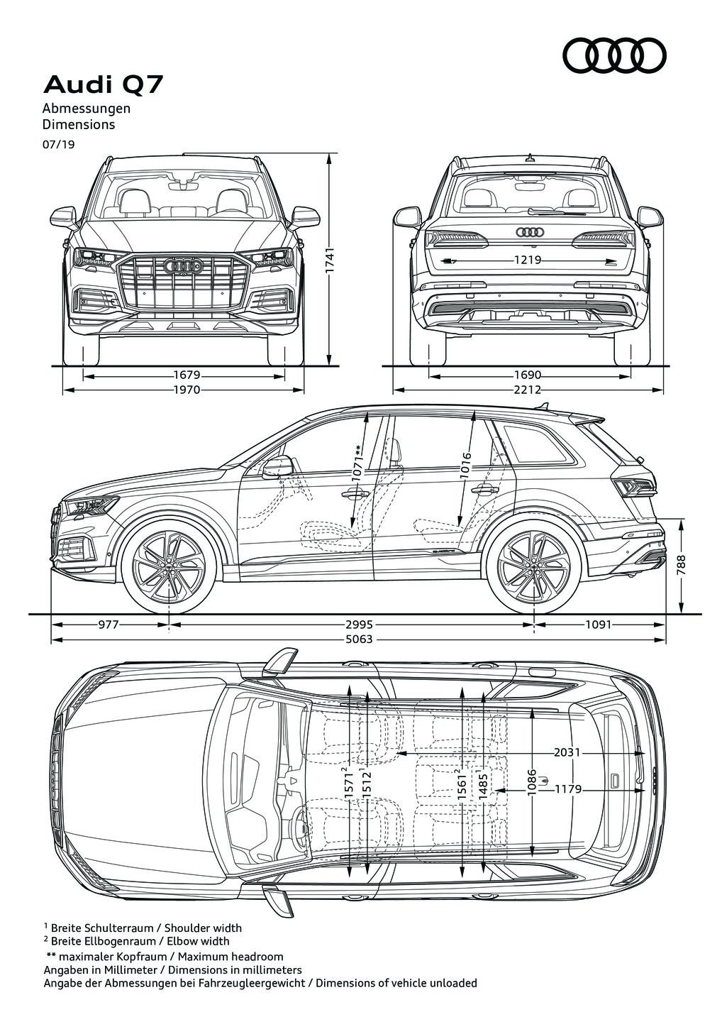 Abmessungen Q7