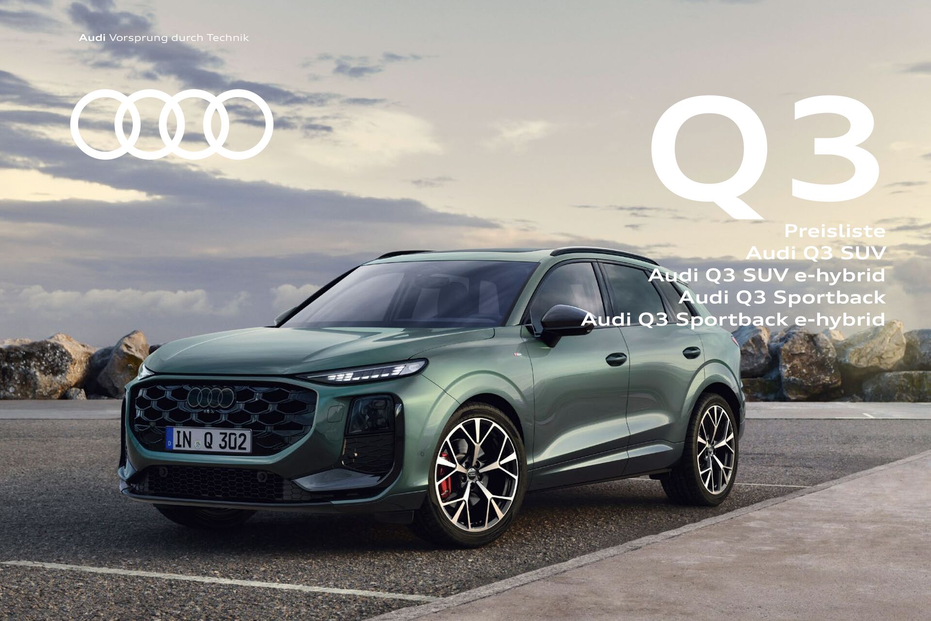 Preisliste Audi Q3 SUV / Audi Q3 SUV e-hybrid / Audi Q3 Sportback / Audi Q3 Sportback e-hybrid Modelljahr 2026