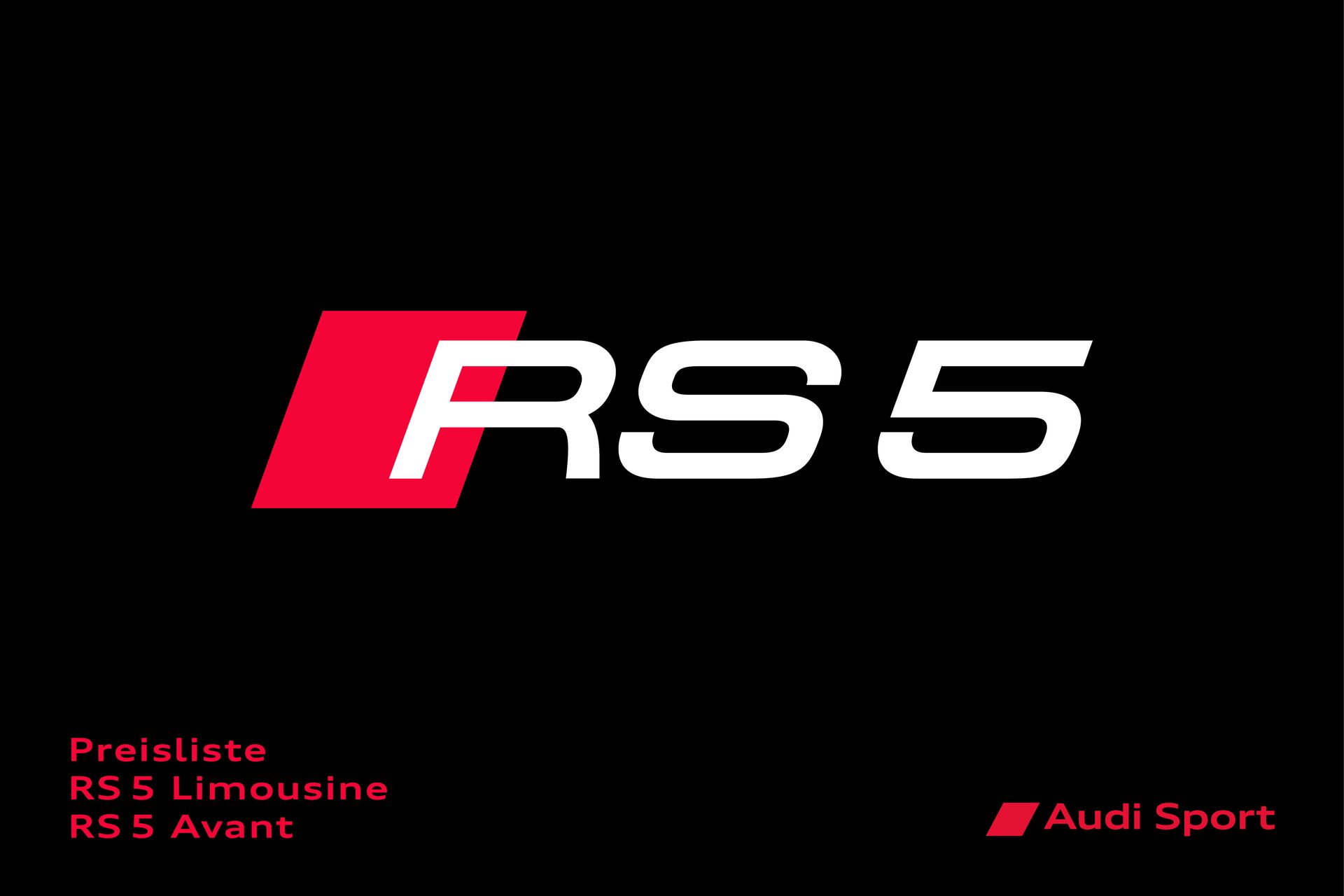 Preisliste Audi RS 5 Limousine / Avant Modelljahr 2026