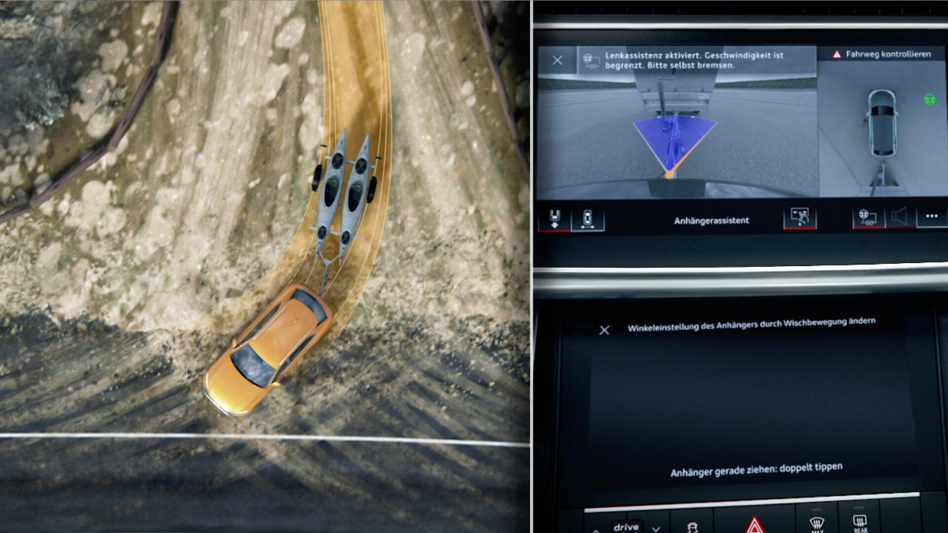 Animation Audi Q8 Anhängerassistent