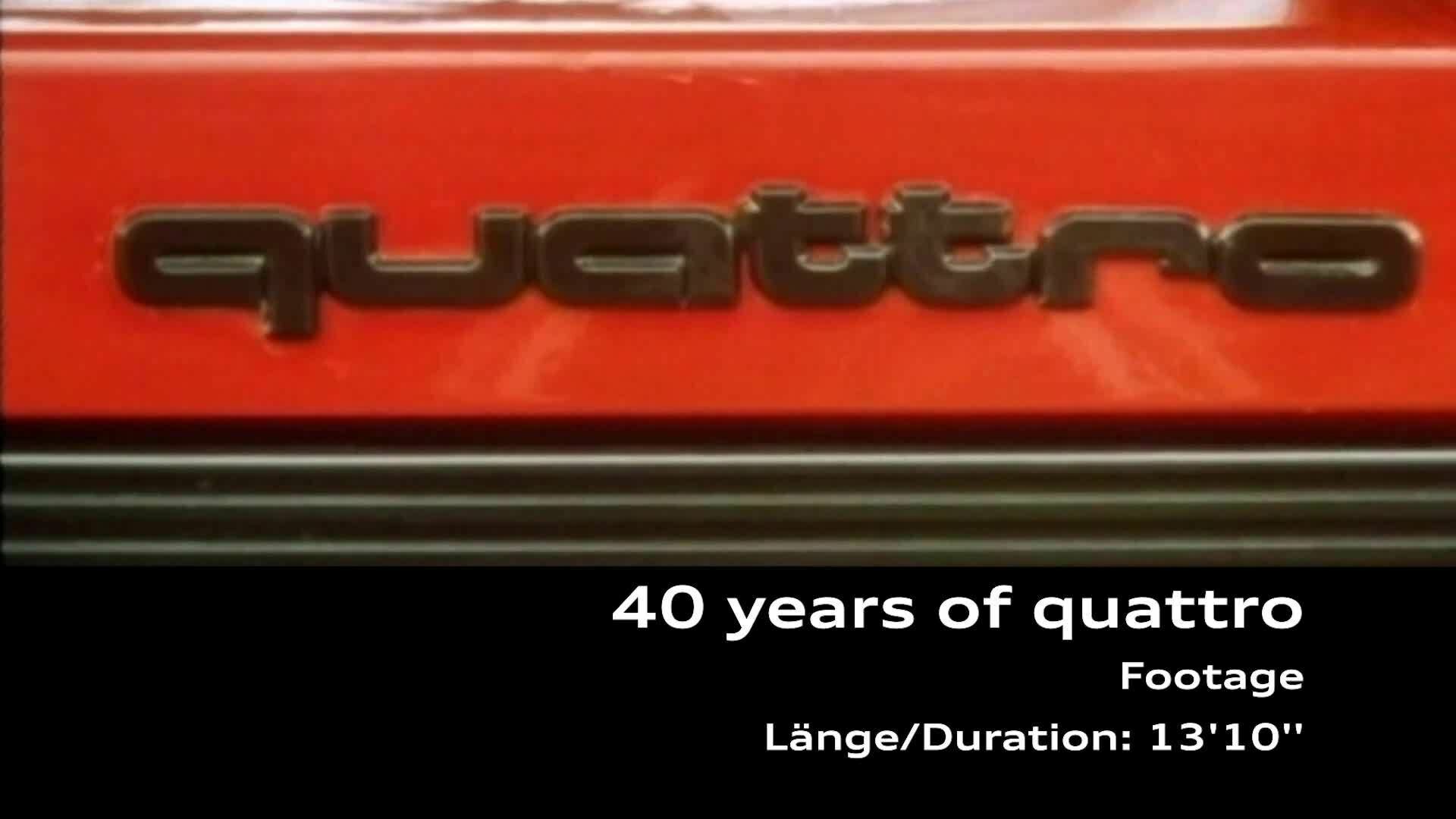 40 years of quattro – Footage