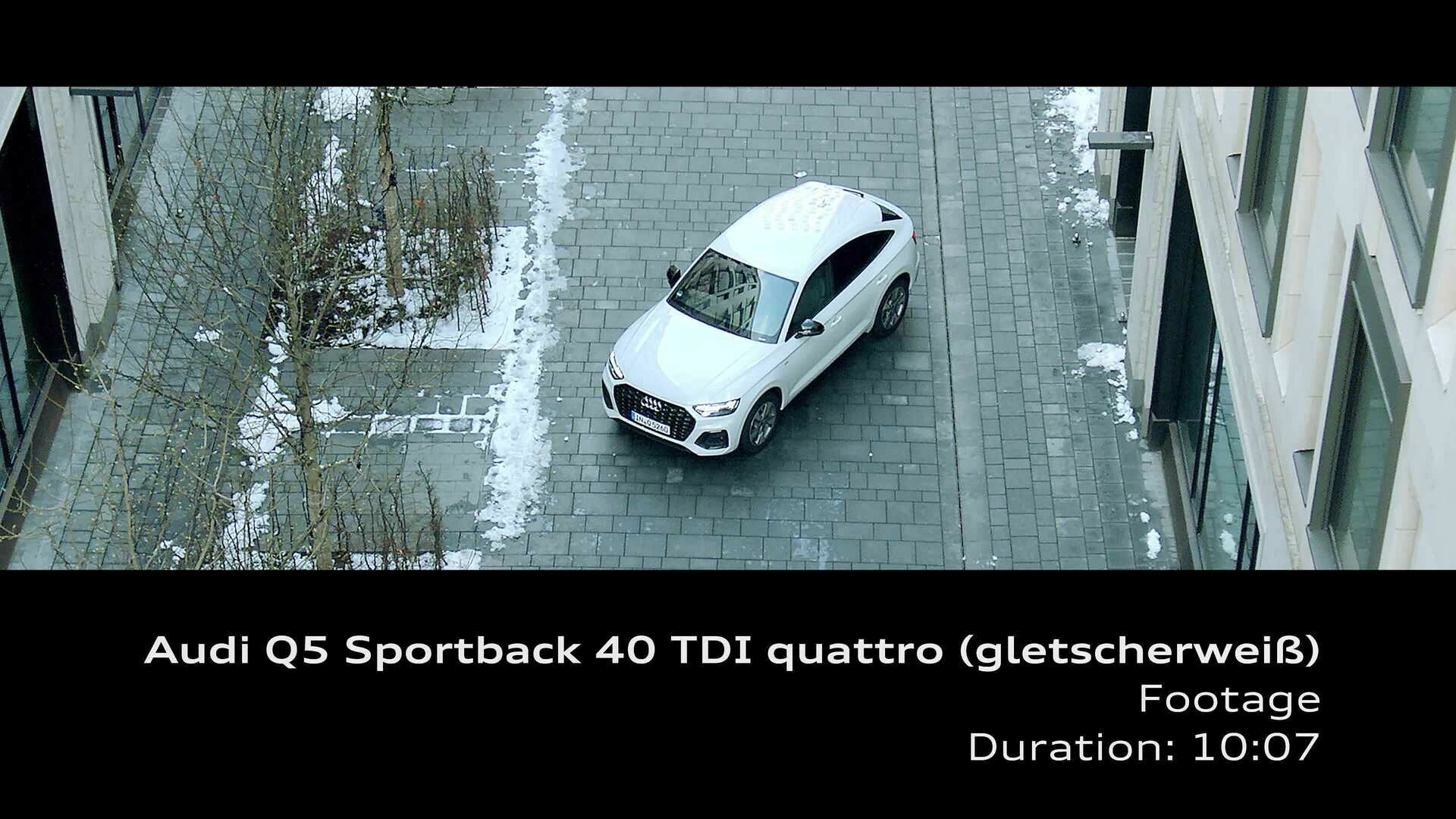 Audi Q5 Sportback 40 TDI quattro (bis 2024) Gletscherweiß – Footage