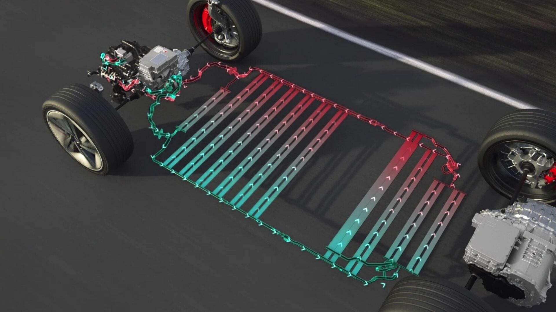 Audi RS e-tron GT – Thermomanagement und Schnellladen – Animation