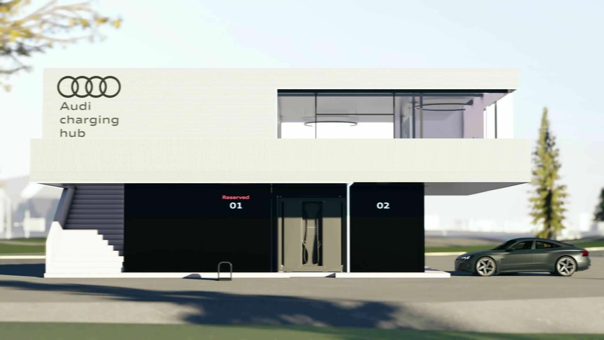 A new charging concept for electric cars: the Audi charging hub