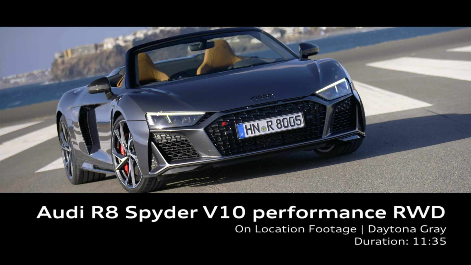 Audi R8 Spyder V10 performance RWD in Daytona Gray (until 2024) – Footage
