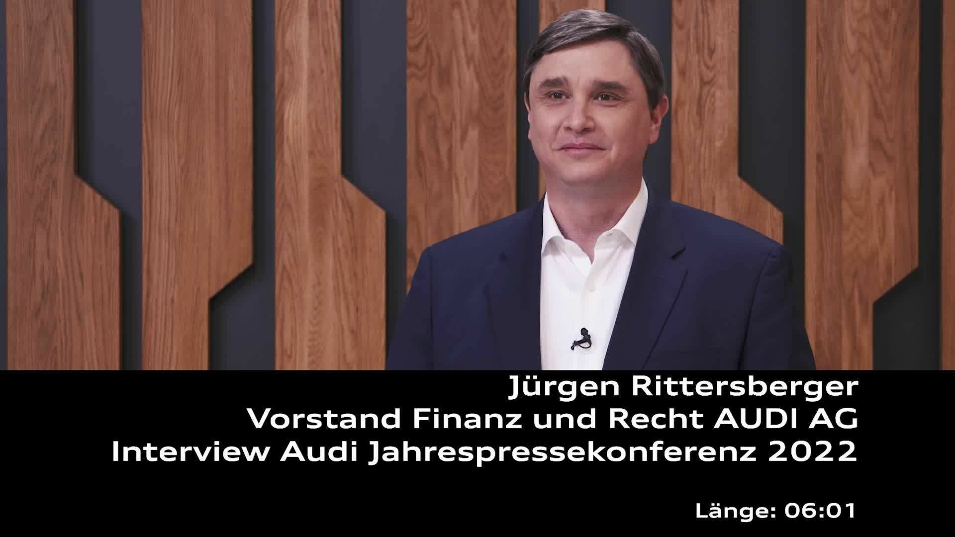 Interview mit Jürgen Rittersberger im Rahmen der Audi Jahrespressekonferenz 2022 – Footage