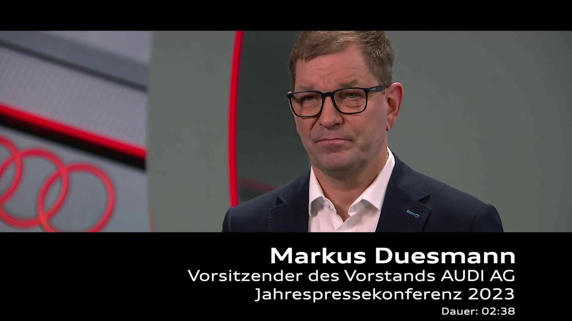 Statement von Markus Duesmann zur Jahrespressekonferenz 2023 – Footage