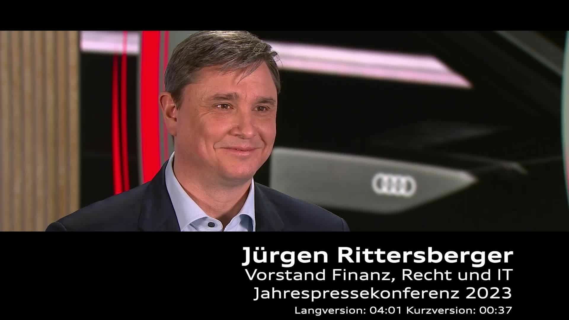 Statement von Jürgen Rittersberger zur Audi Jahrespressekonferenz 2023 – Footage