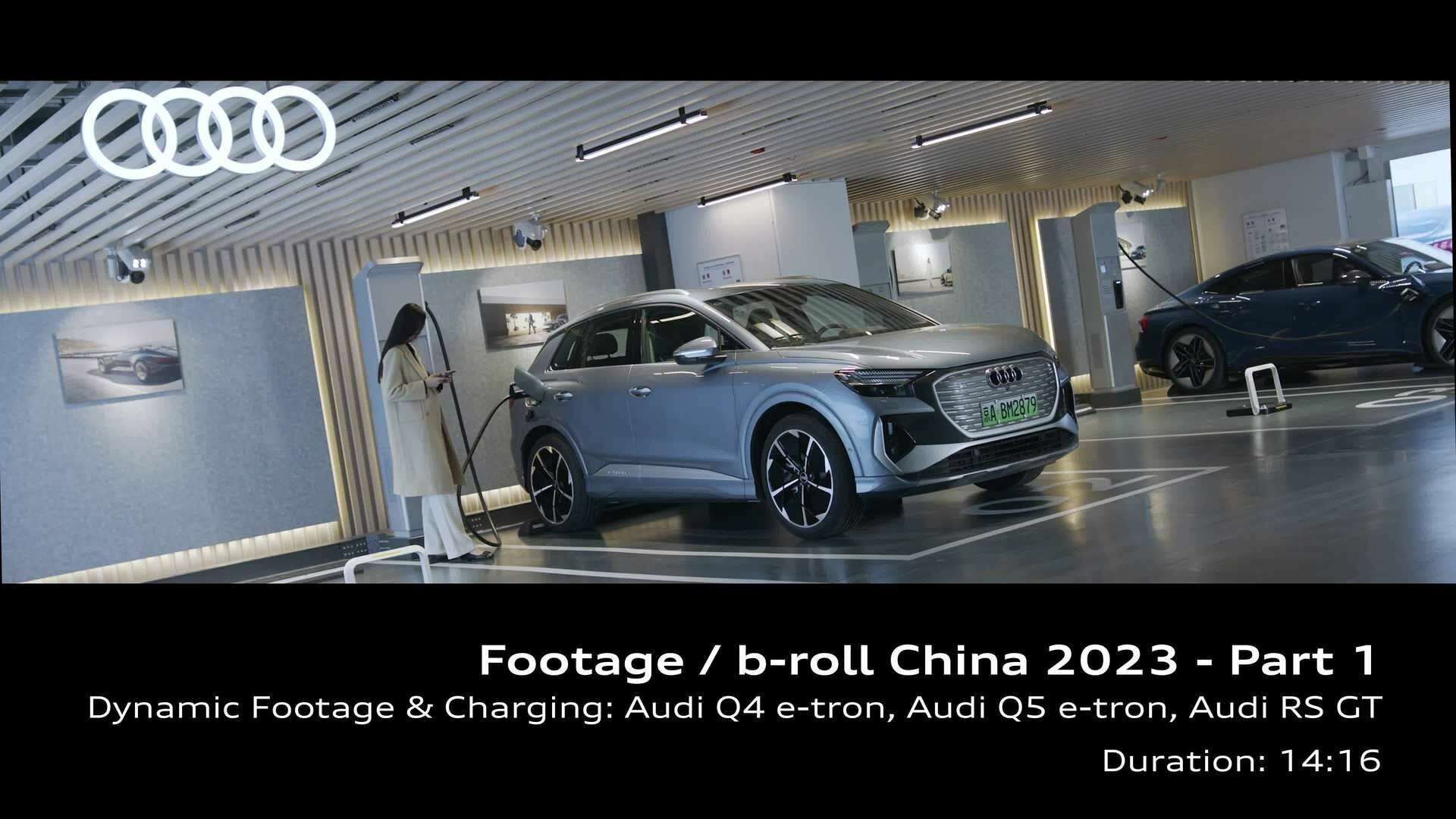 Auto China – Driving scenes & Audi charging stations – Footage