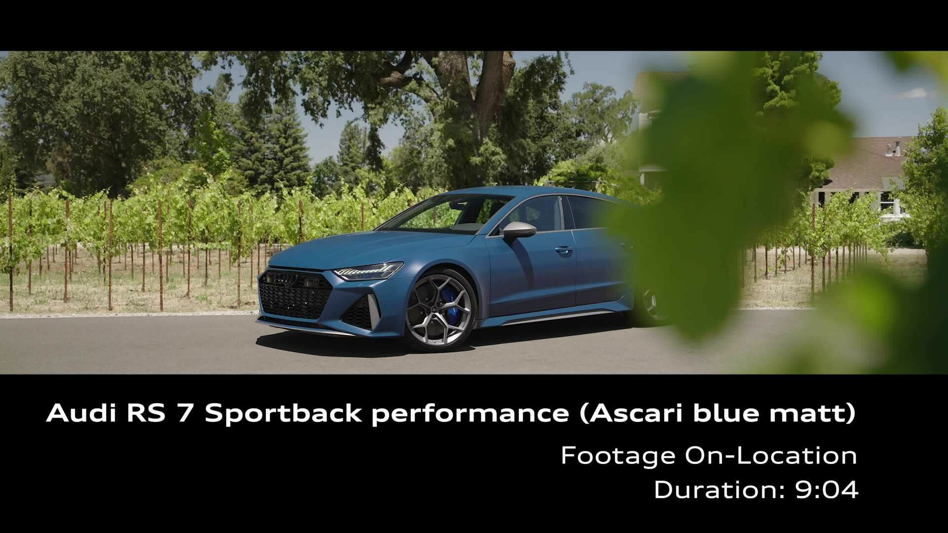 Audi RS 7 Sportback performance Ascariblau matt (bis 2025) – Footage
