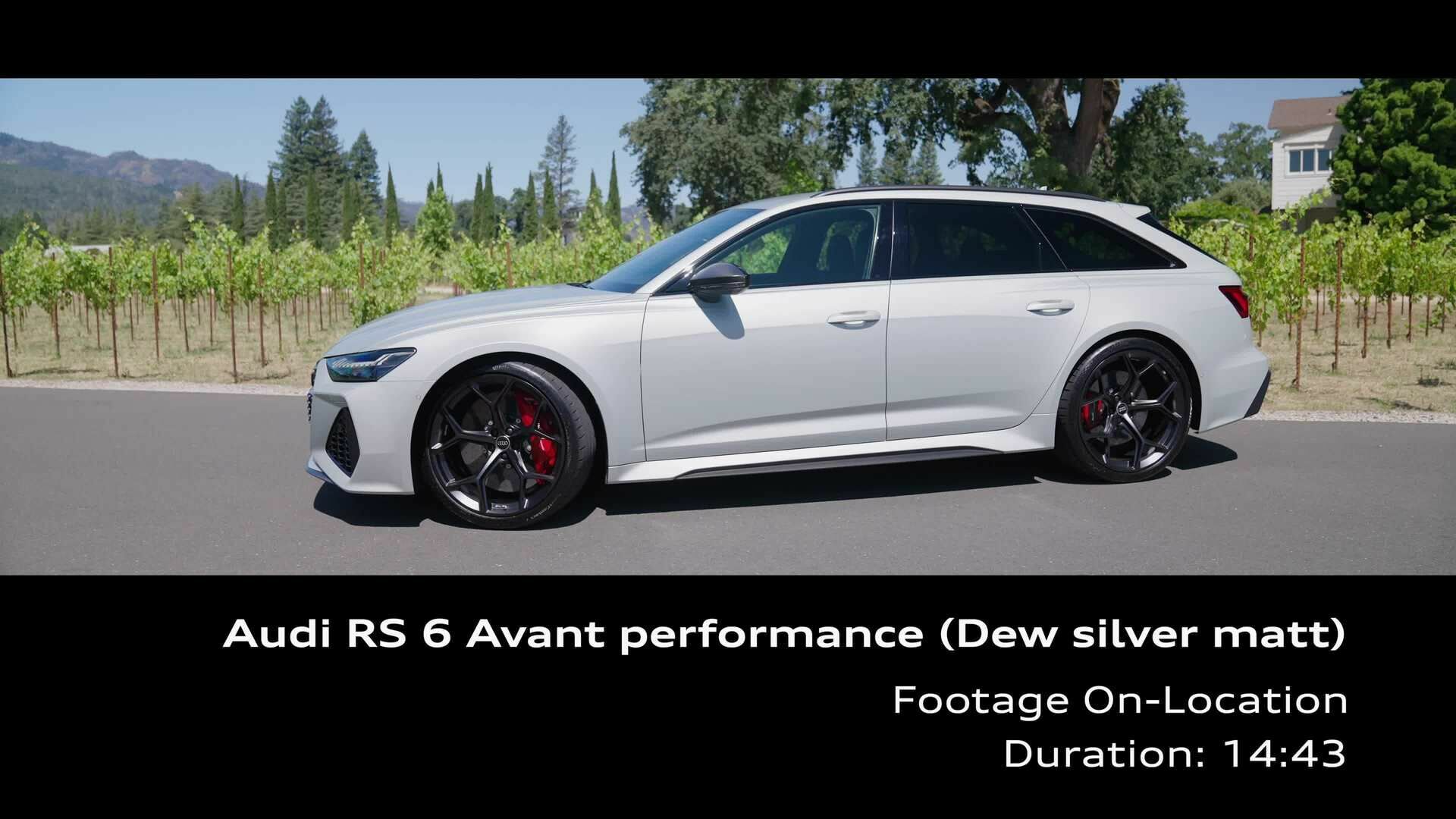 Audi RS 6 Avant performance Dew silver matt – Footage (on location)