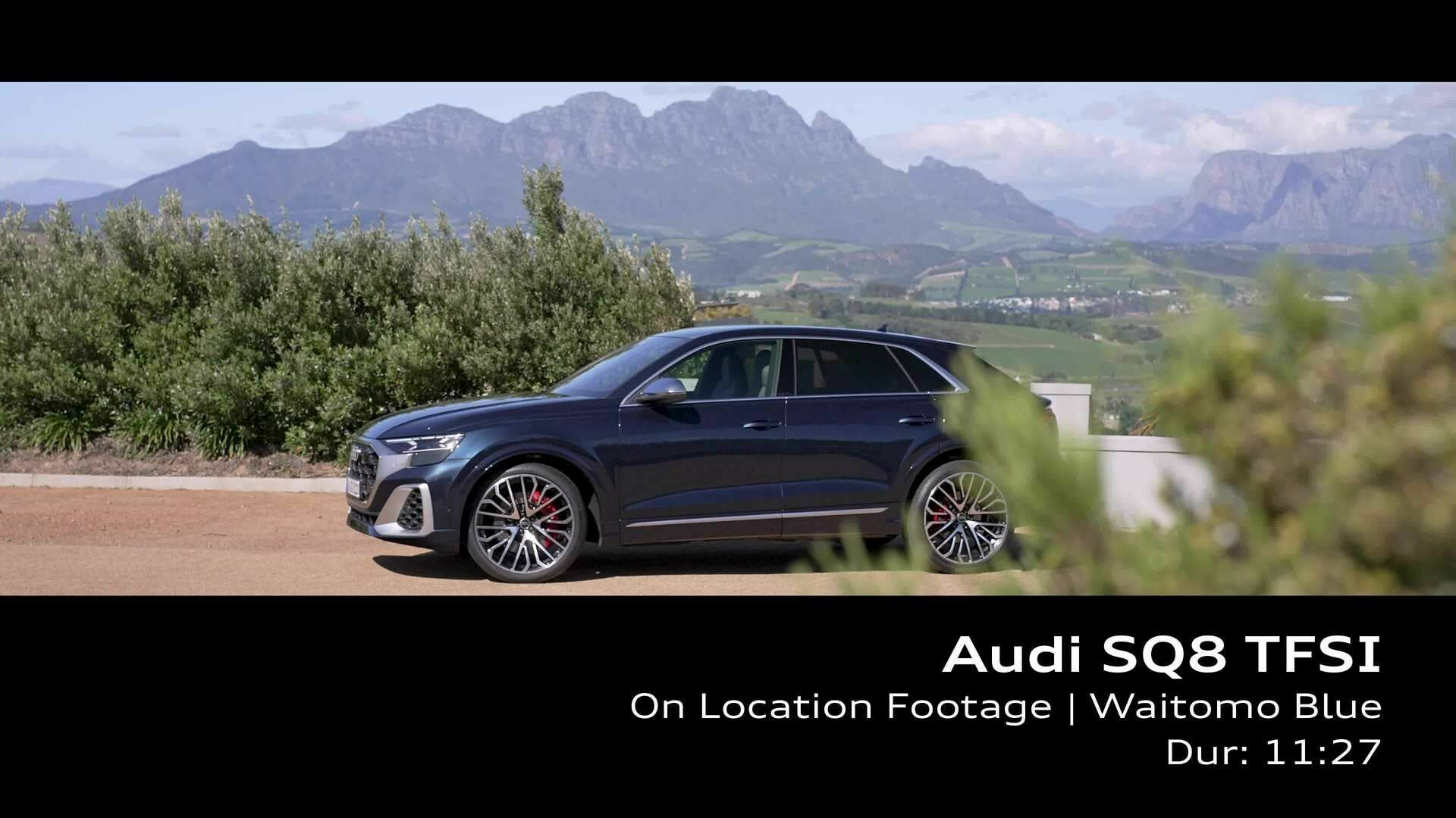 Audi SQ8 TFSI Waitomo blue – Footage