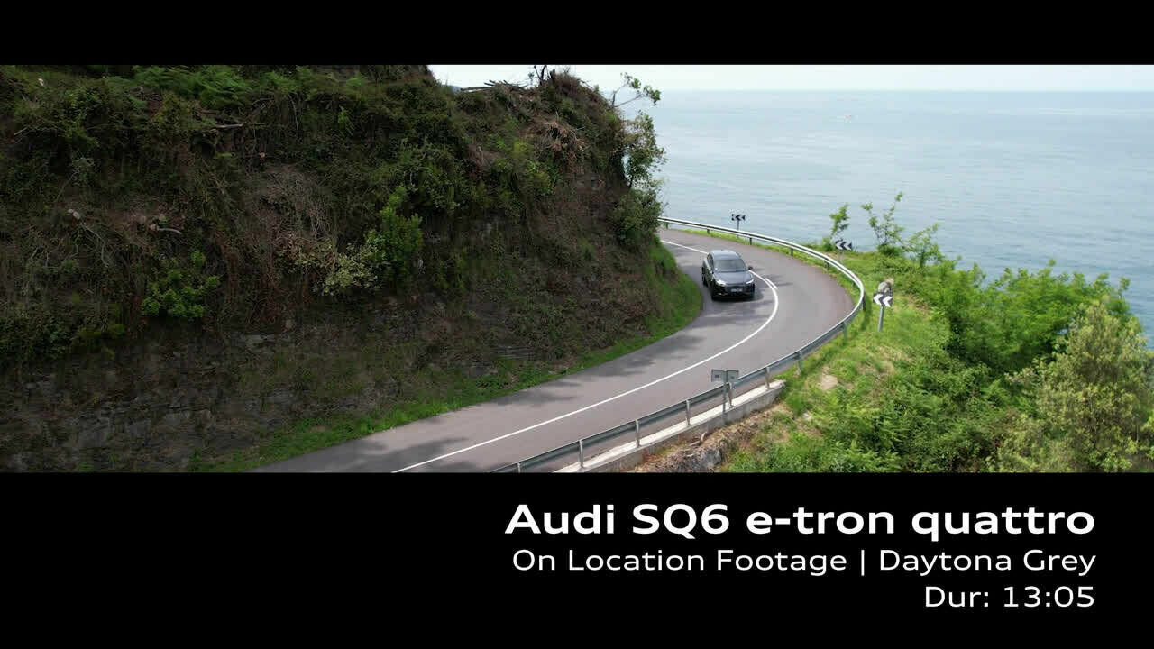 Audi SQ6 e-tron quattro Daytona grey - Footage (on location)