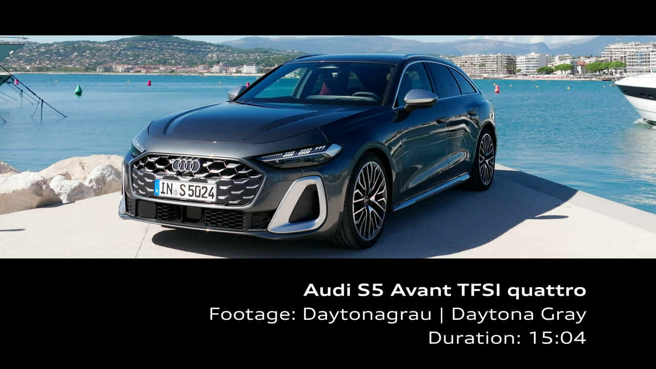 Audi S5 Avant Daytona gray   Footage (on location)