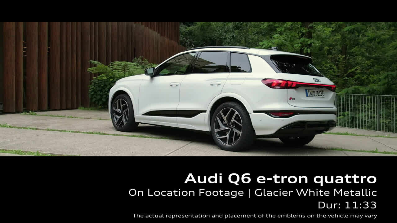 Audi Q6 e-tron quattro Glacier white metallic   Footage (on location)