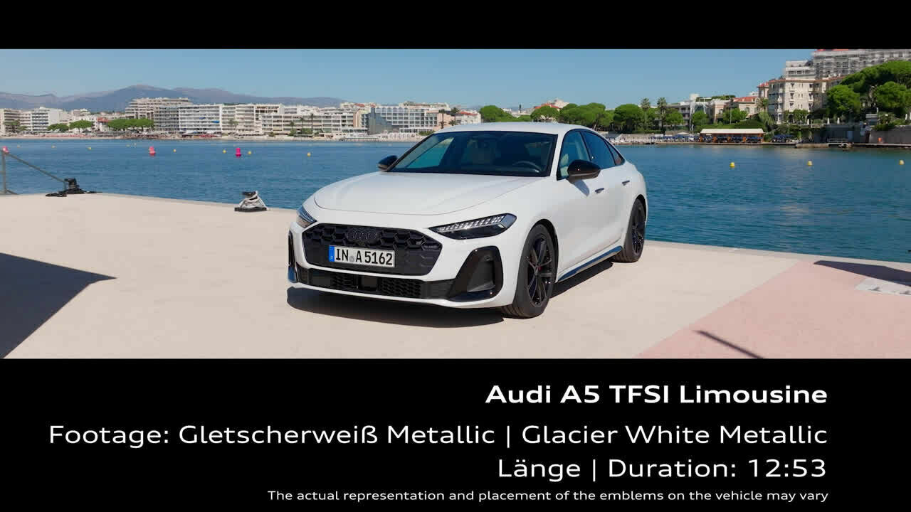 Audi A5 Limousine Gletscherweiß Metallic – Footage (On-Location)