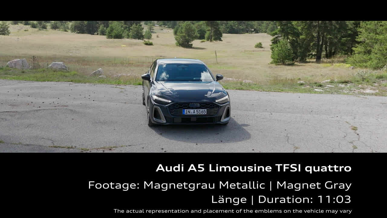 Audi A5 Sedan Magnet gray – Footage (on location)