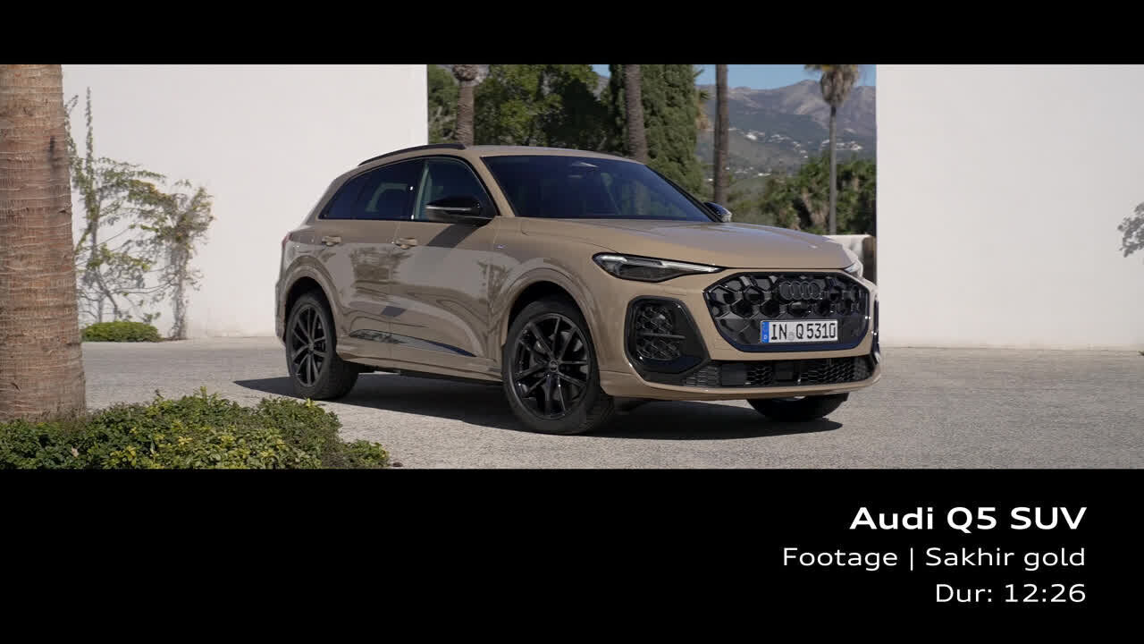 Audi Q5 SUV Sakhirgold Metallic – Footage (On-Location)