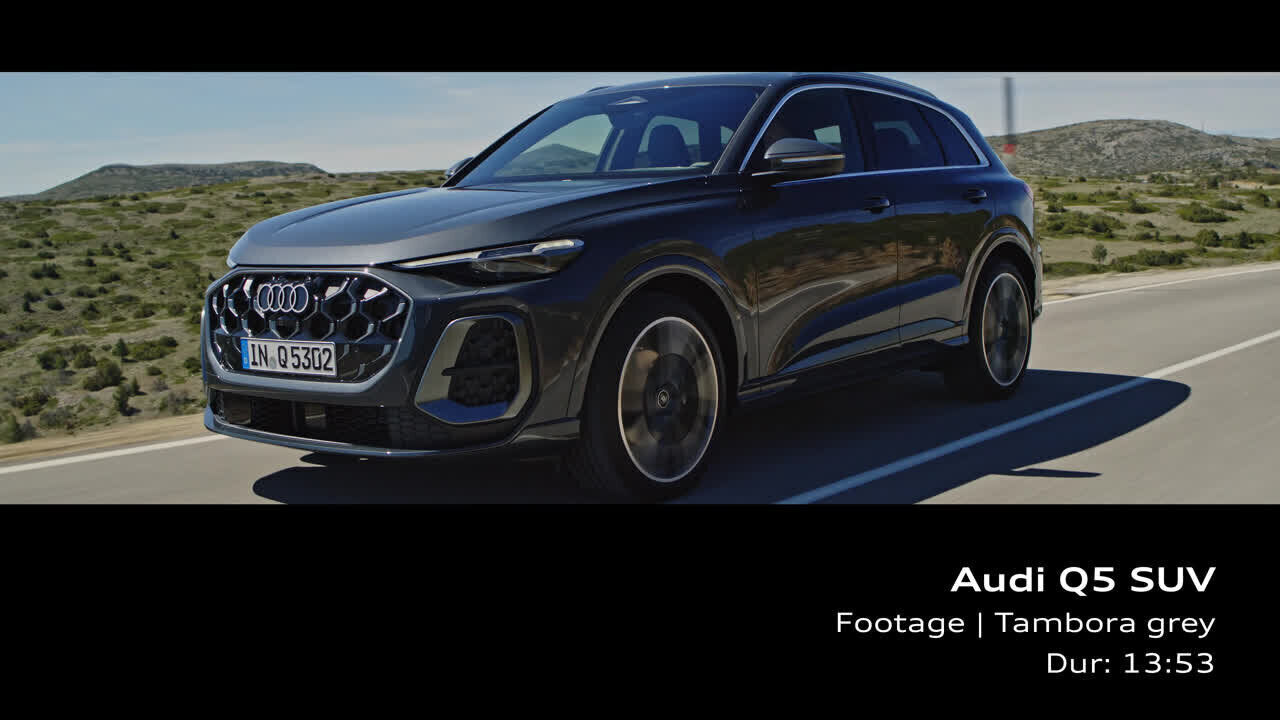 Audi Q5 SUV Tamboragrau Metallic – Footage (On-Location)