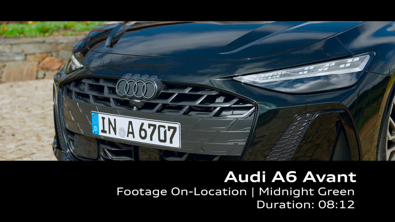 Audi A6 Avant Mitternachtsgrün – Footage (On-Location)